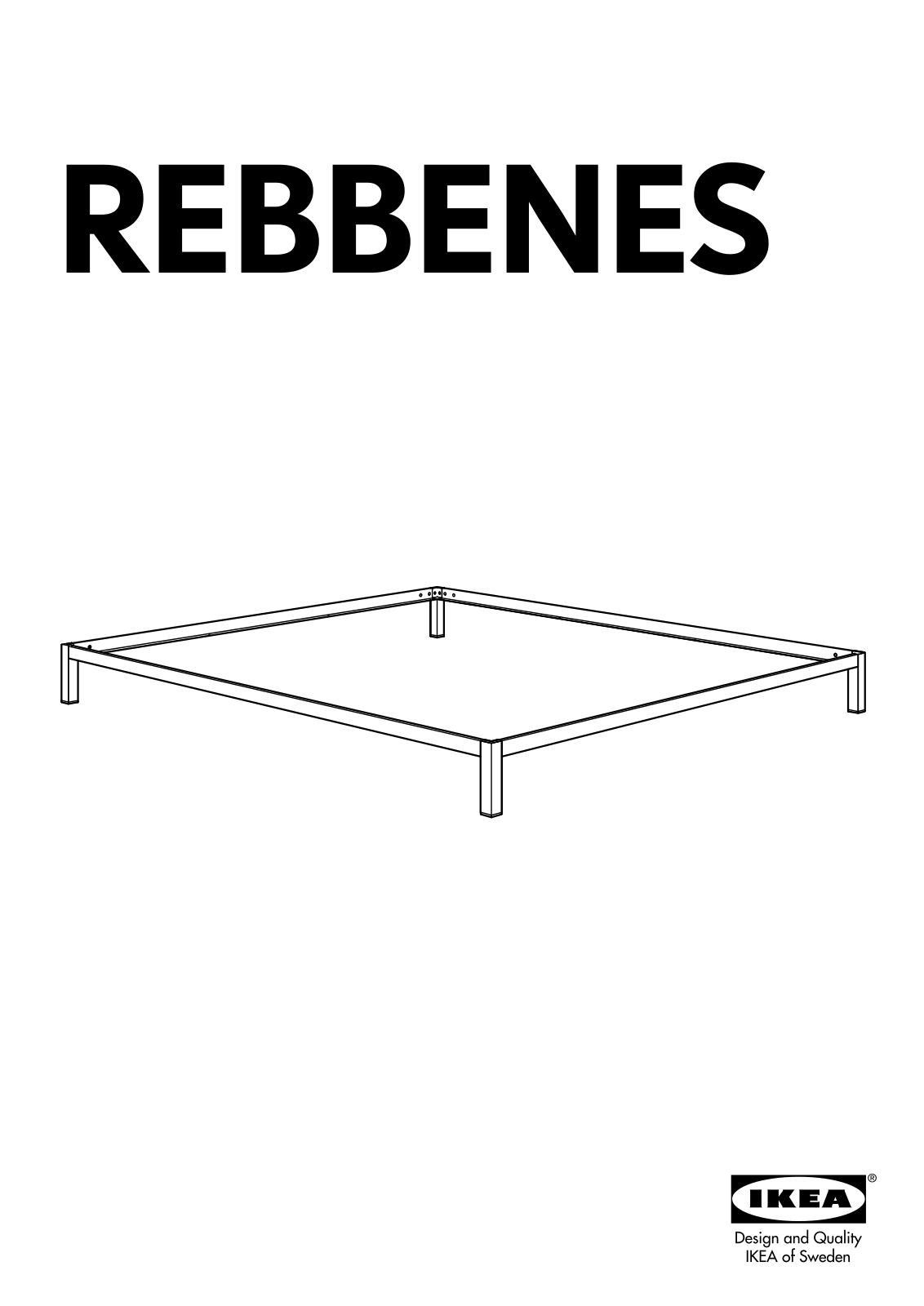 IKEA REBBENES BED FRAME QUEEN User Manual