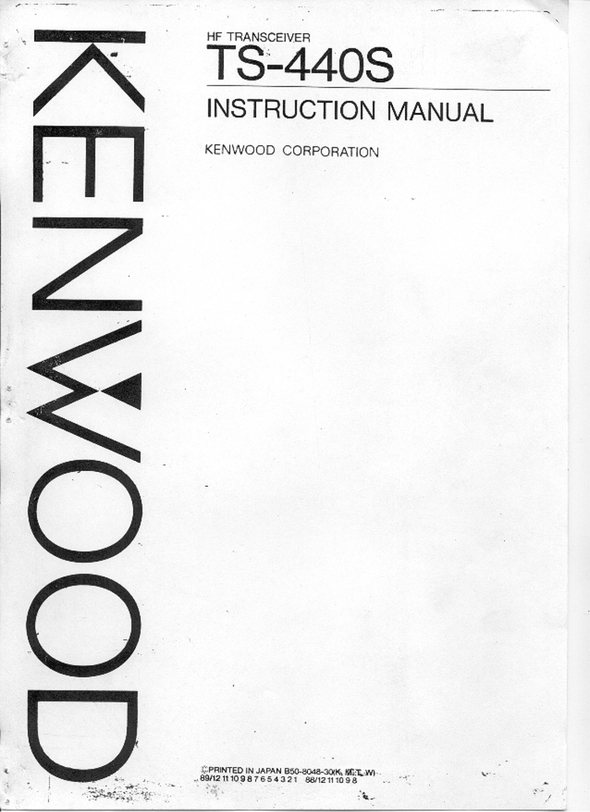 Kenwood TS-440s User Manual
