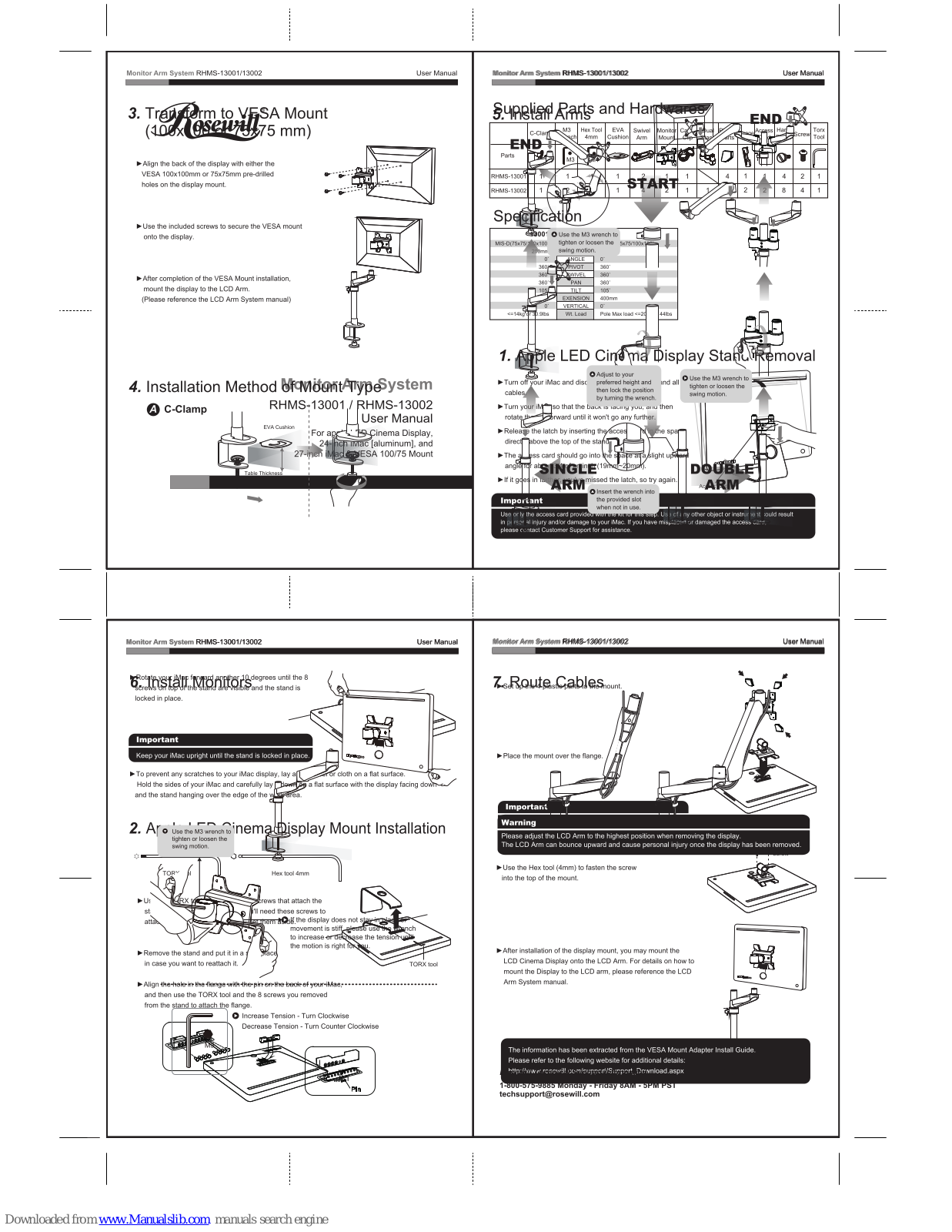 Rosewill RHMS-13001, RHMS-13002 User Manual