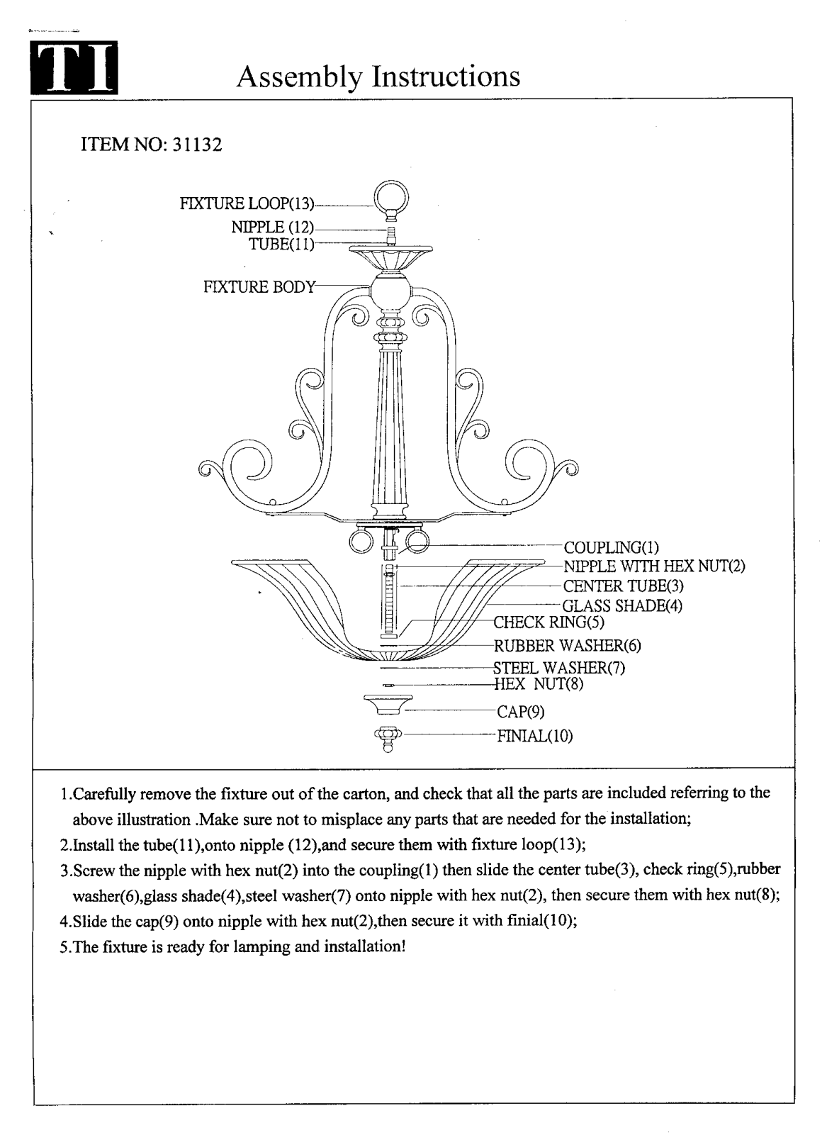 Triarch 31132 User Manual