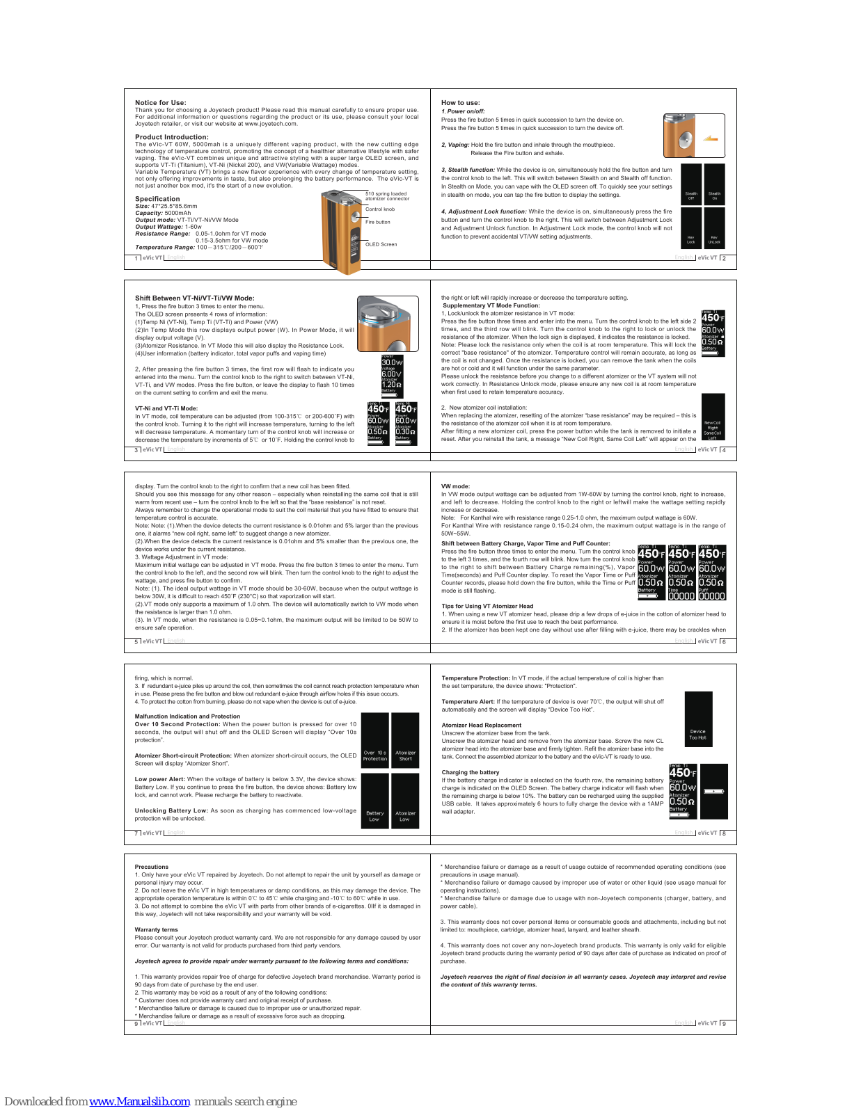 Joyetech eVic-VT 60W User Manual