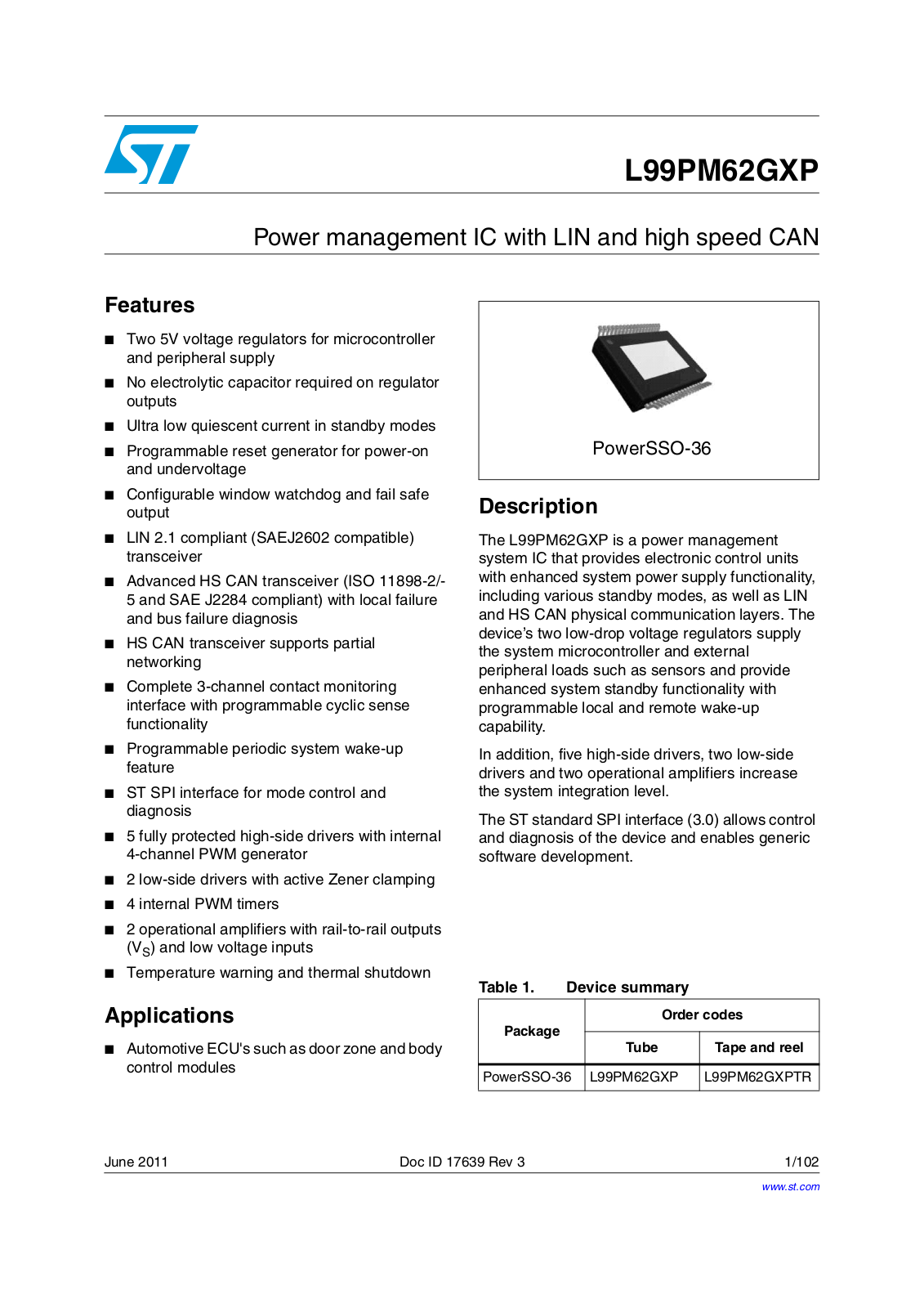 ST L99PM62GXP User Manual