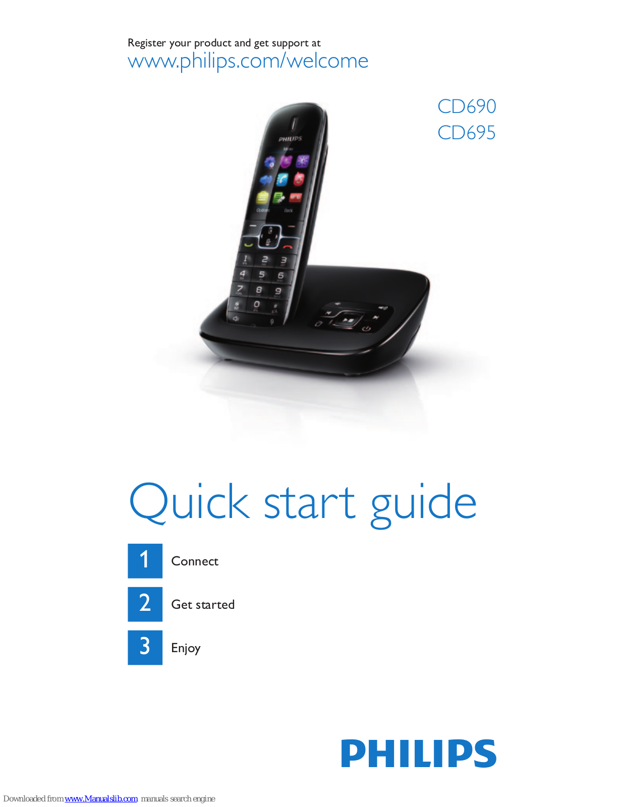 Philips CD 6902B, CD695, CD6952B, XL390, XL395 Quick Start Manual - ManualMachine.com