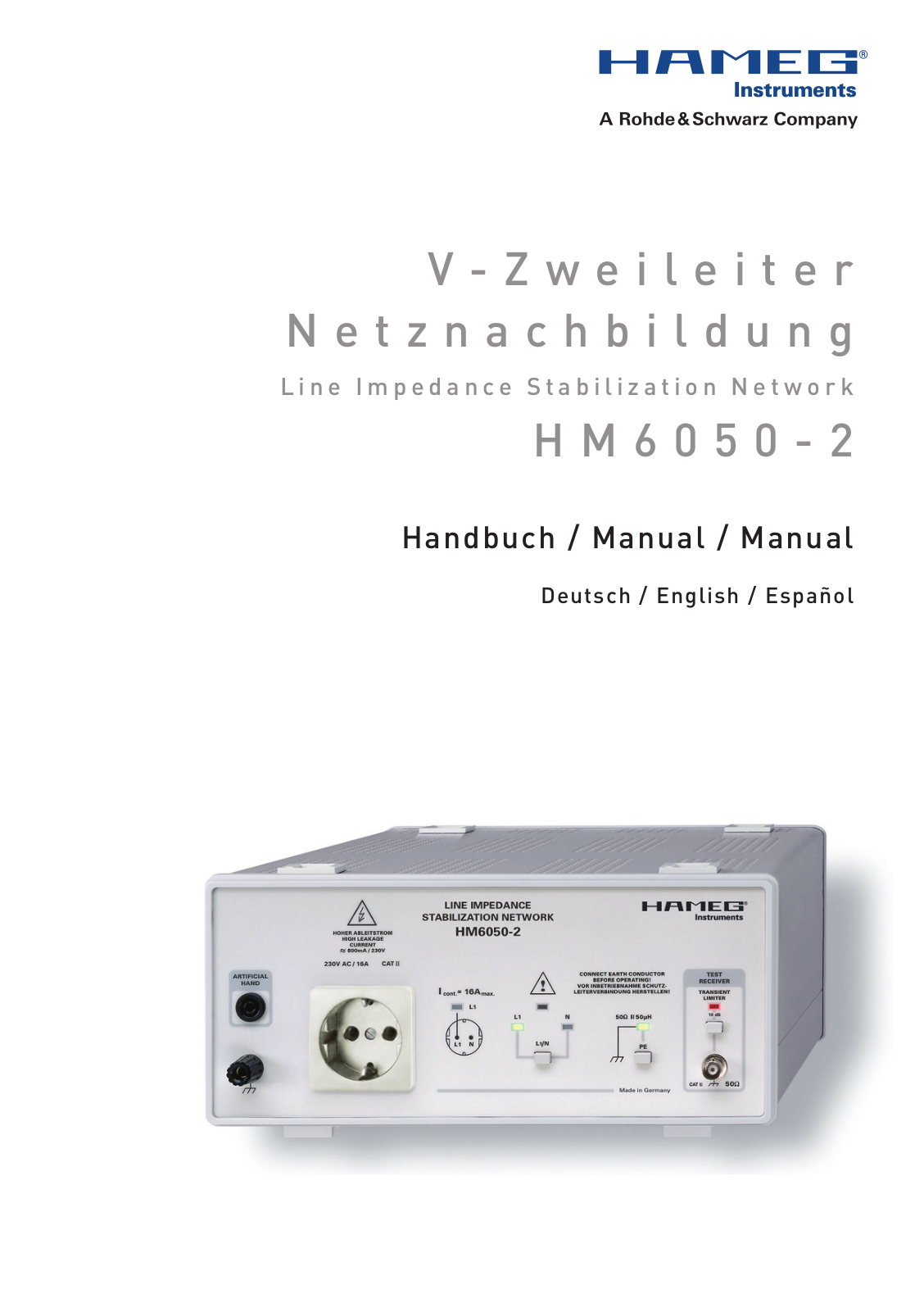 HAMEG HM6050-2 User Manual