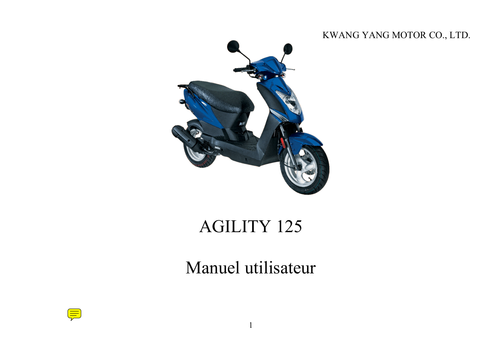 KYMCO AGILITY 125 User Manual