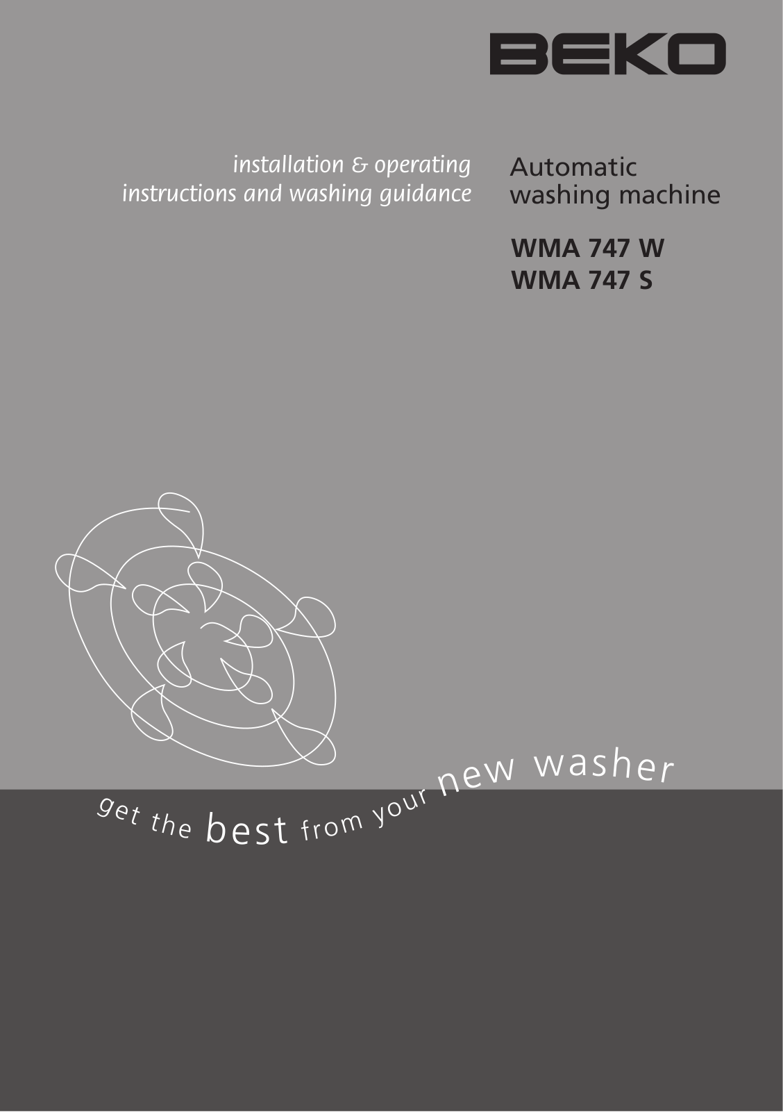 Beko WMA 747 S, WMA 747 W User Manual