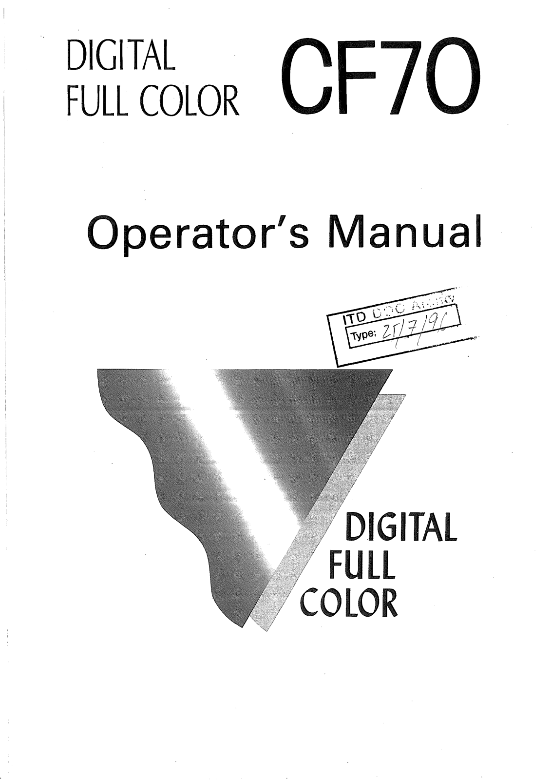 Konica Minolta CF70 User Manual