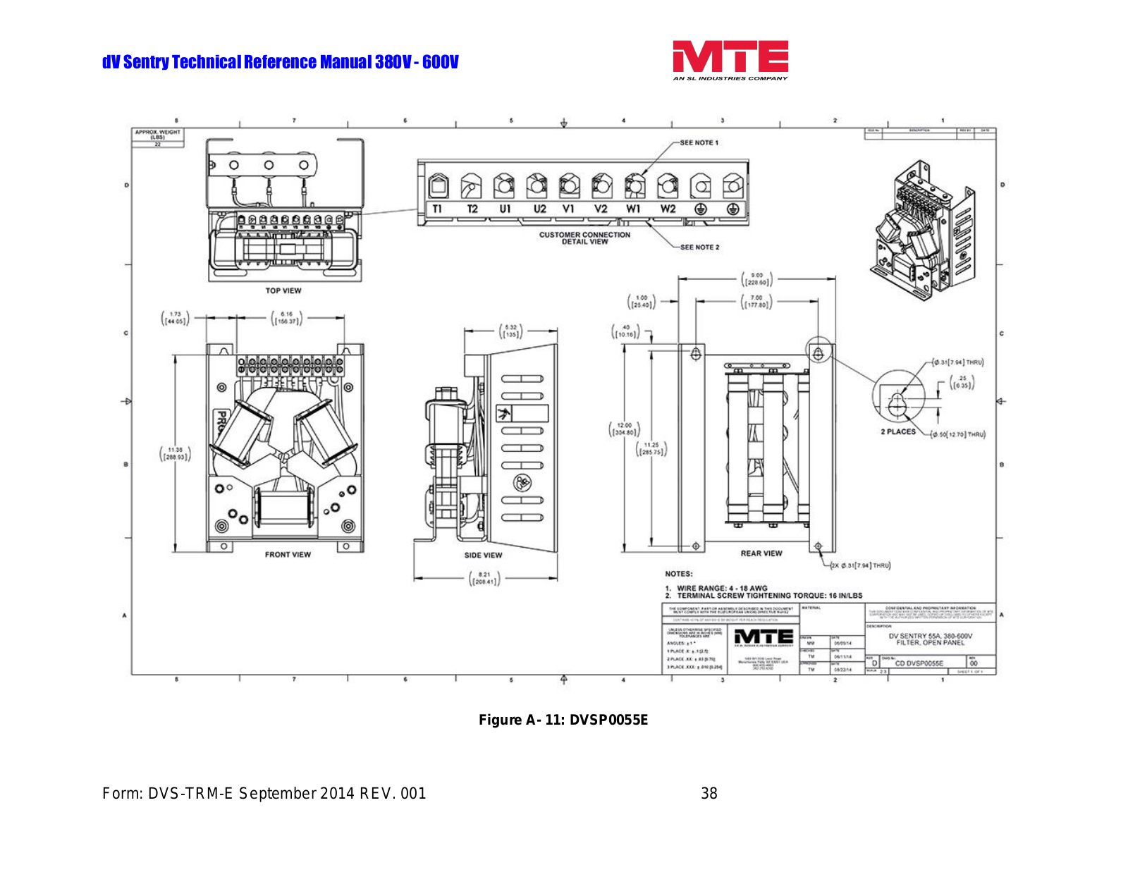 MTE DVSP0055E Technical Reference Manual