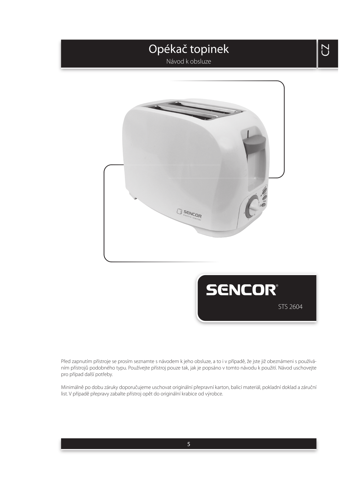 Sencor STS 2604 User Manual