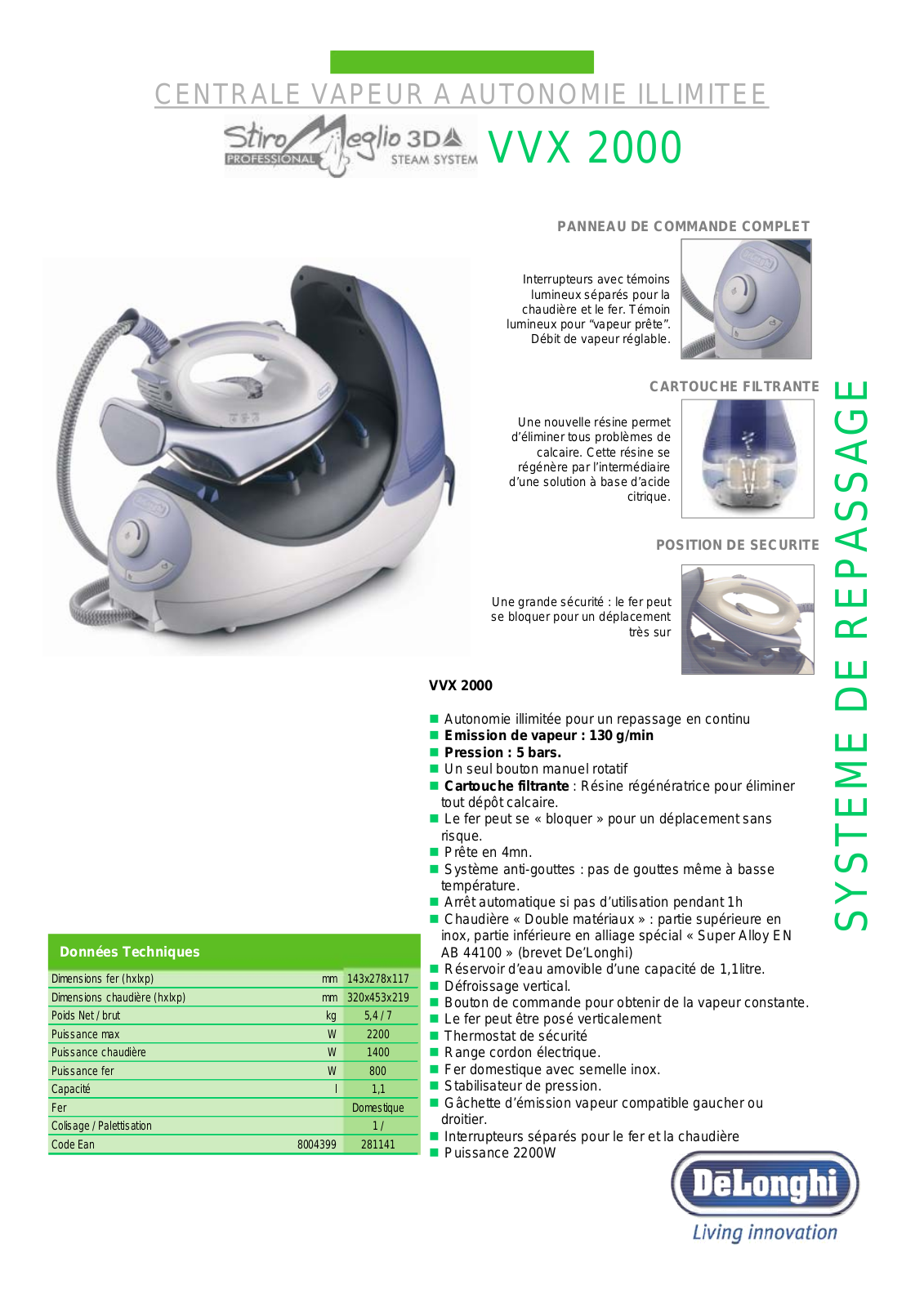 Delonghi VVX 2000 BROCHURE