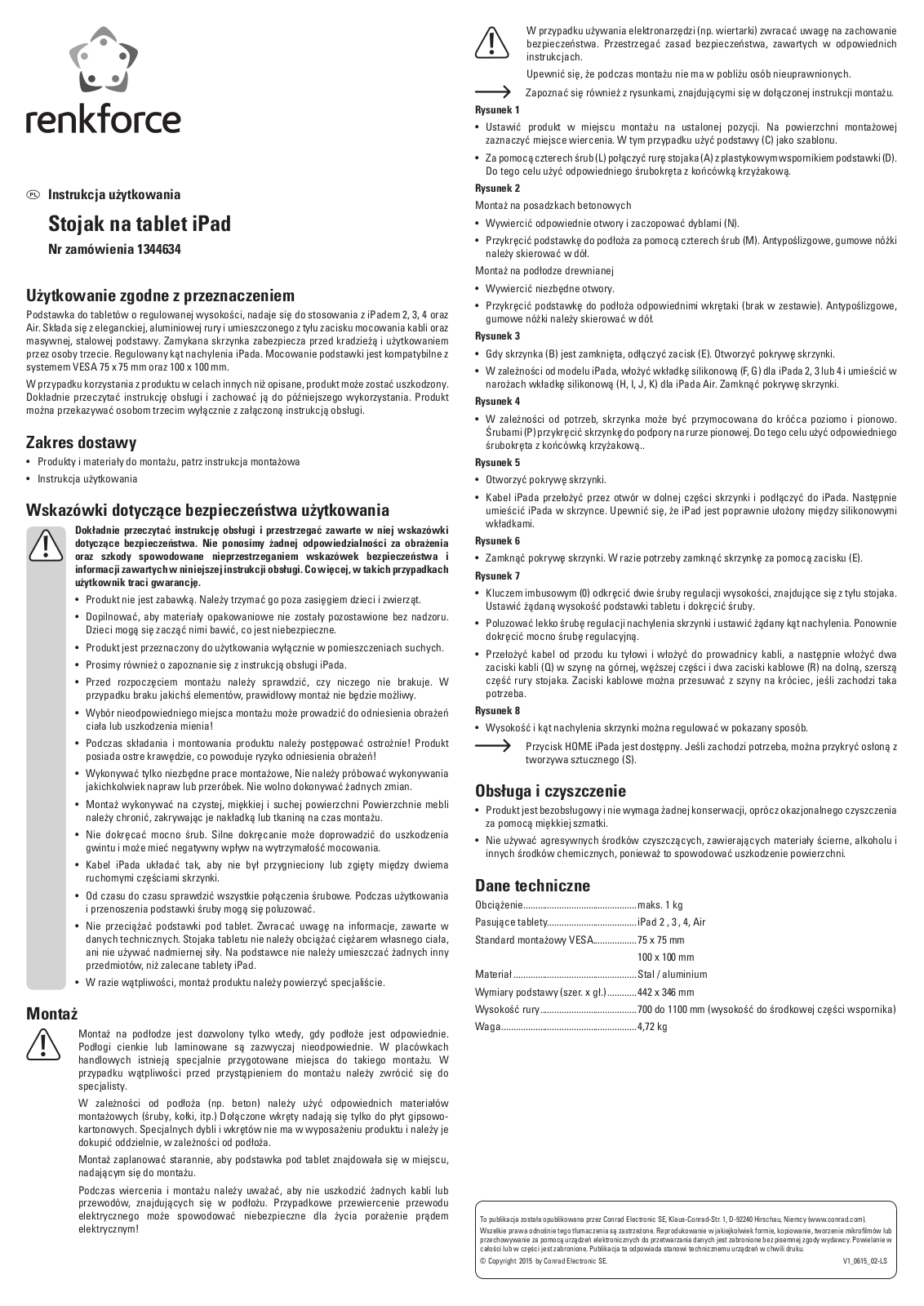 Renkforce 1344634 Operating Instructions