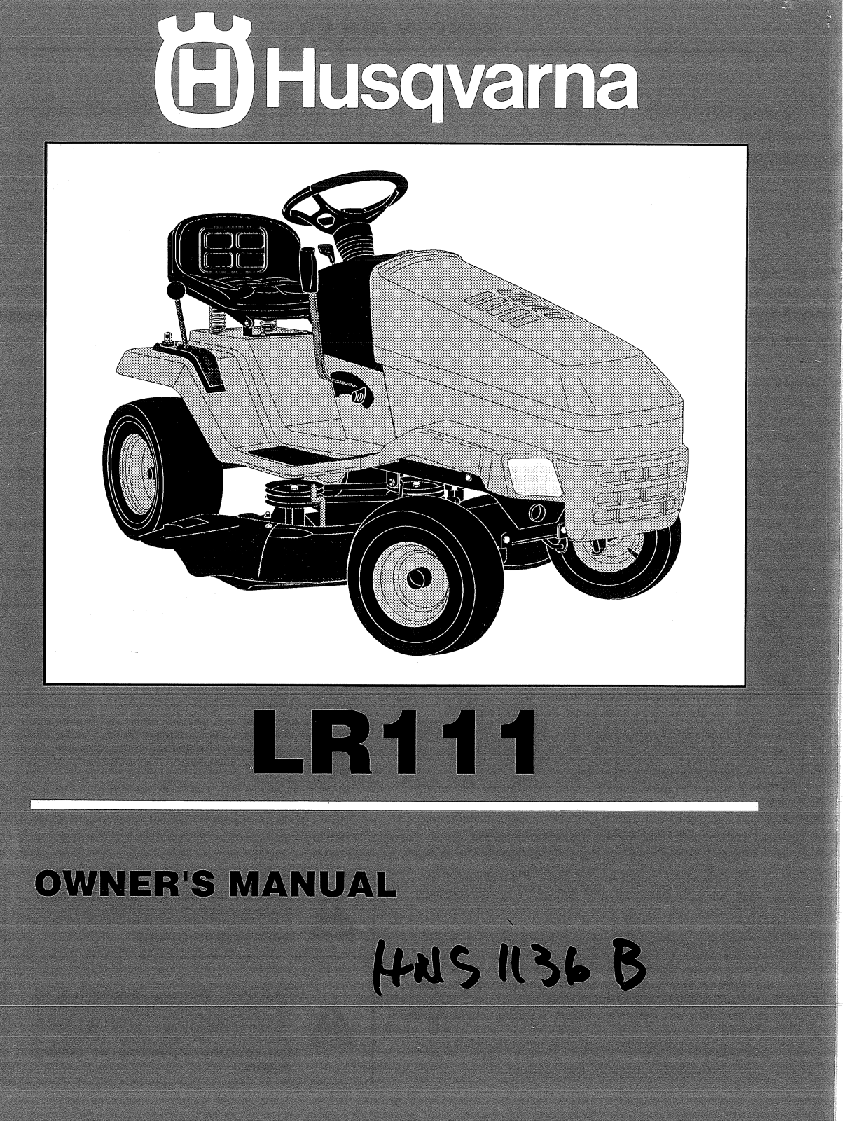 Husqvarna HNS1136B User Manual