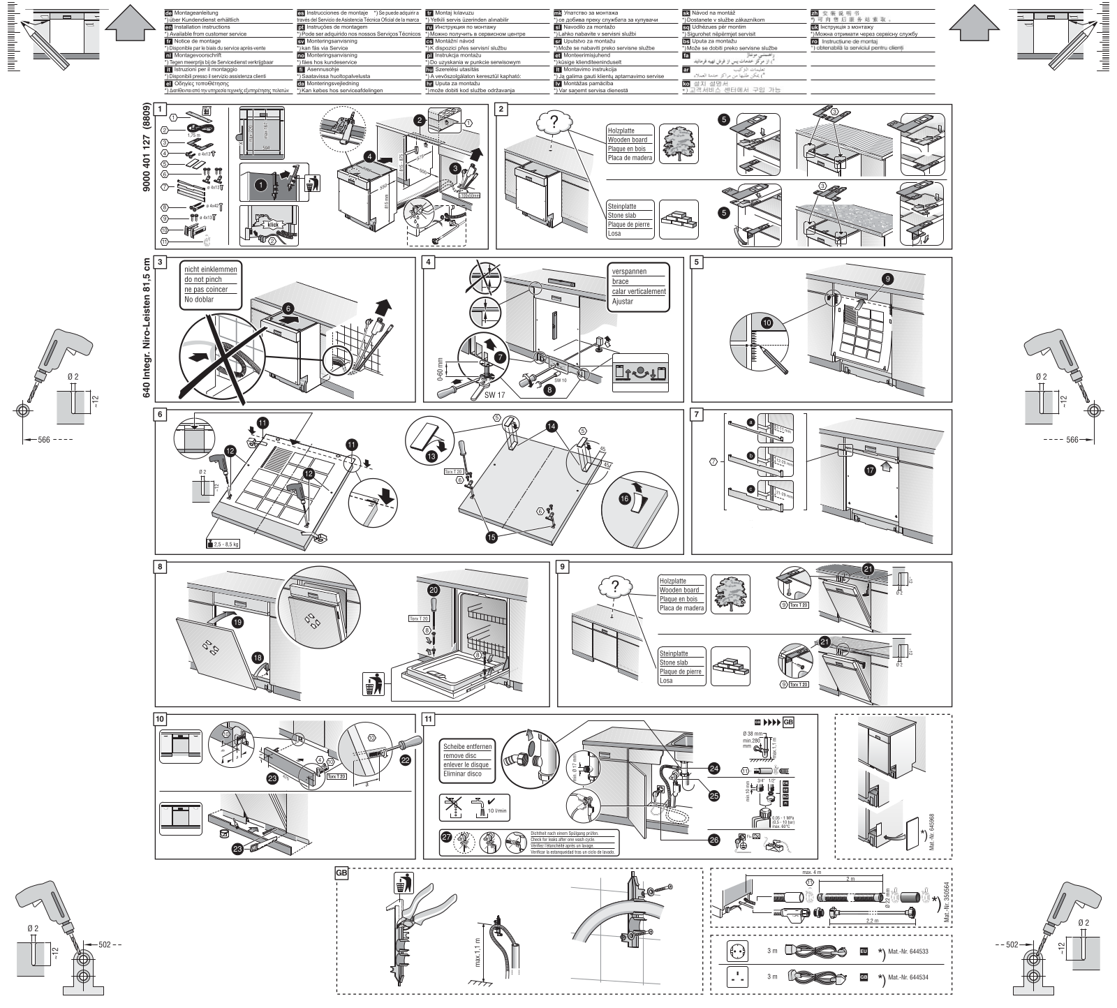 NEFF S41T69N0UK/01 Installation Instruction