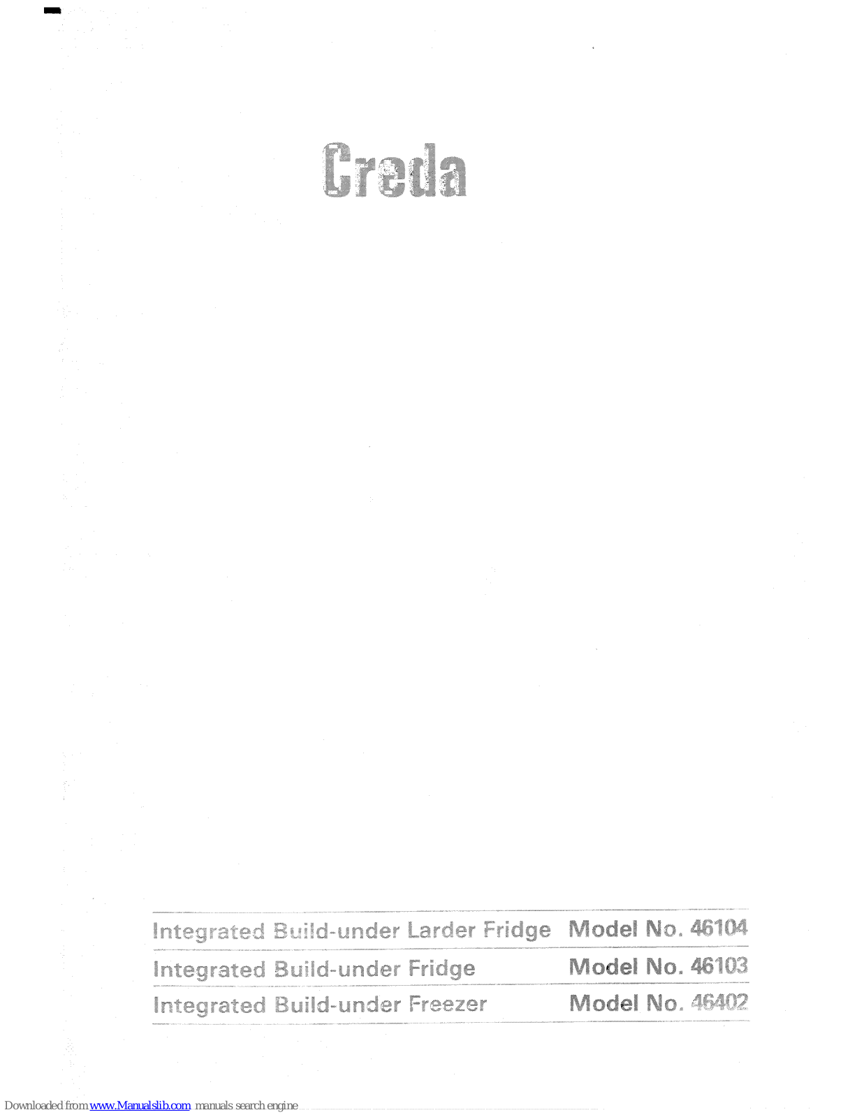 Creda 46104, 46103, 46402 User Manual