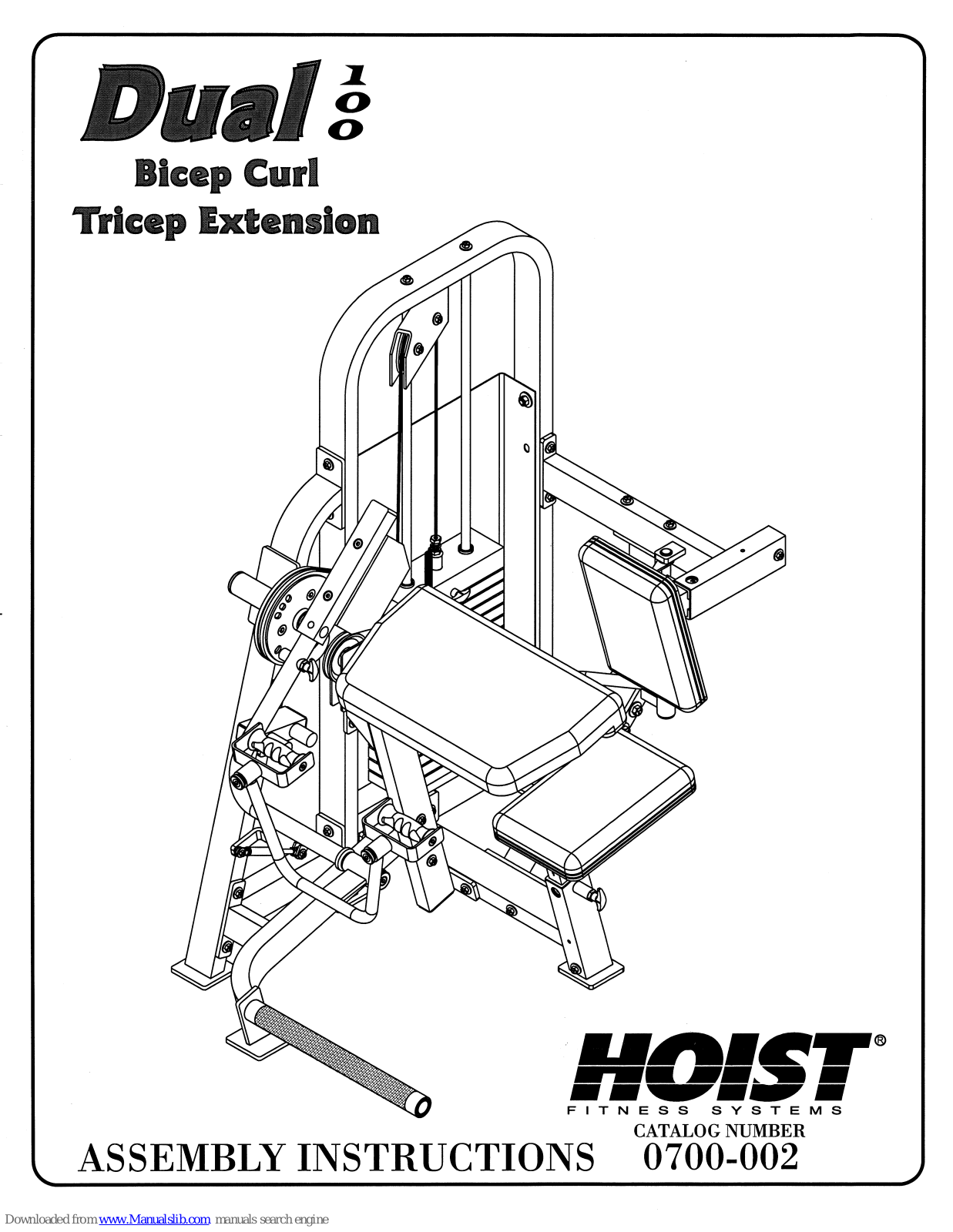 Hoist Fitness Dual 100 Assembly Instructions Manual