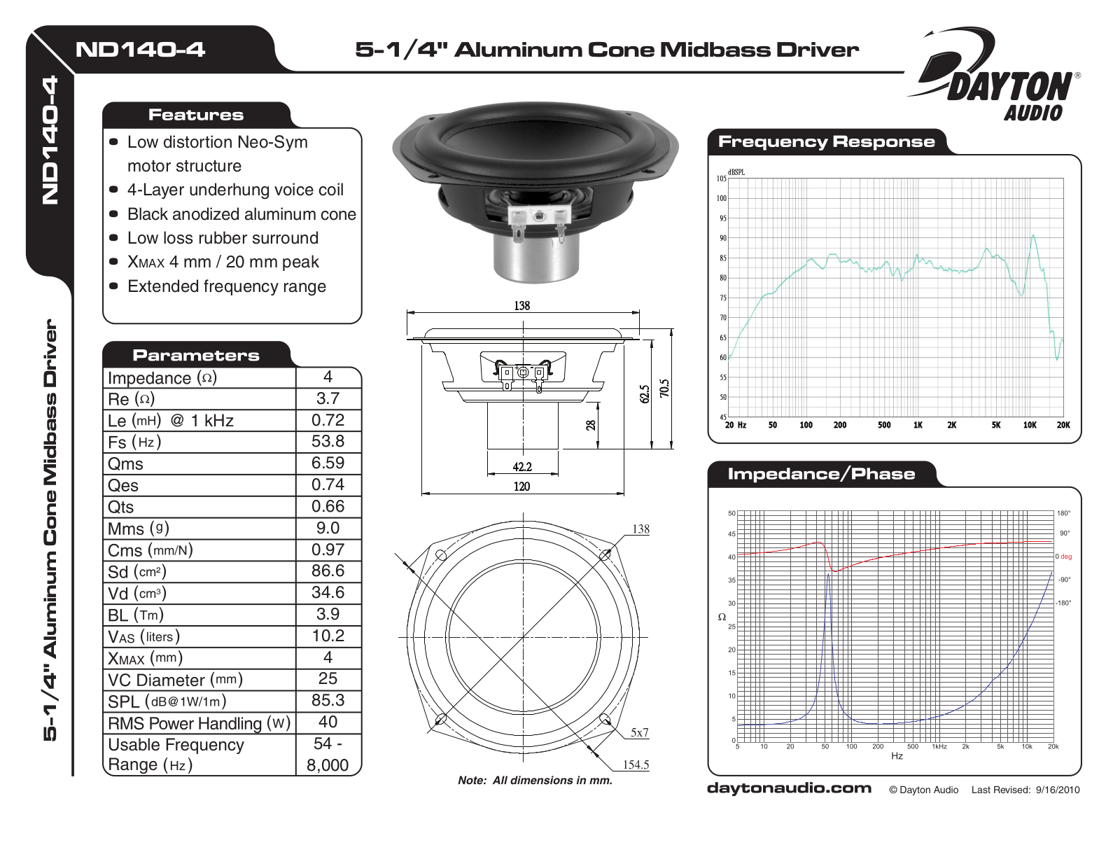 Dayton ND140-4 User Manual