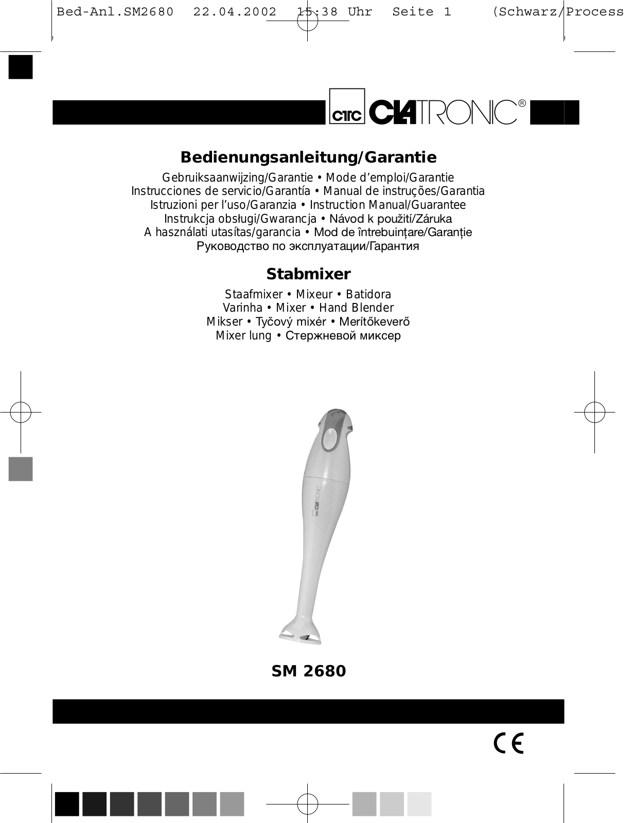 Clatronic SM 2680 User Manual