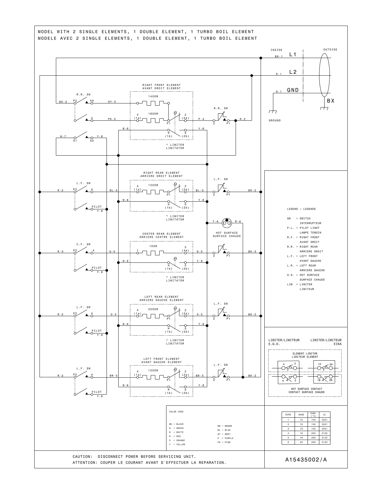 Frigidaire FRRECTWODWMW104 Wiring manual