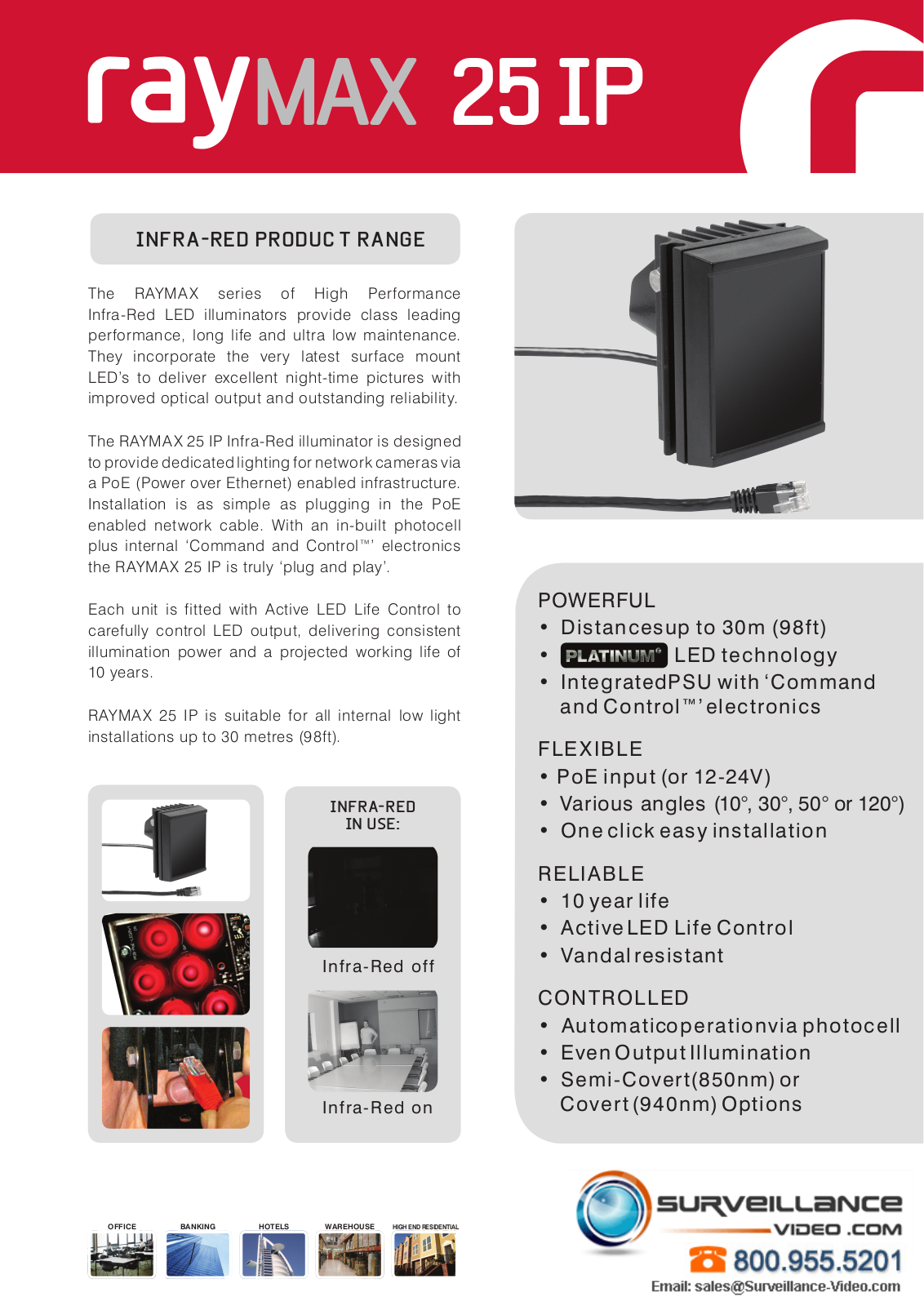 Raytec RM25-10-IP Specsheet