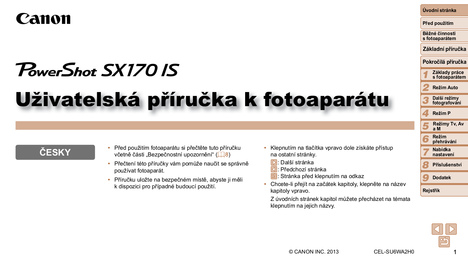 Canon SX170 IS User Manual