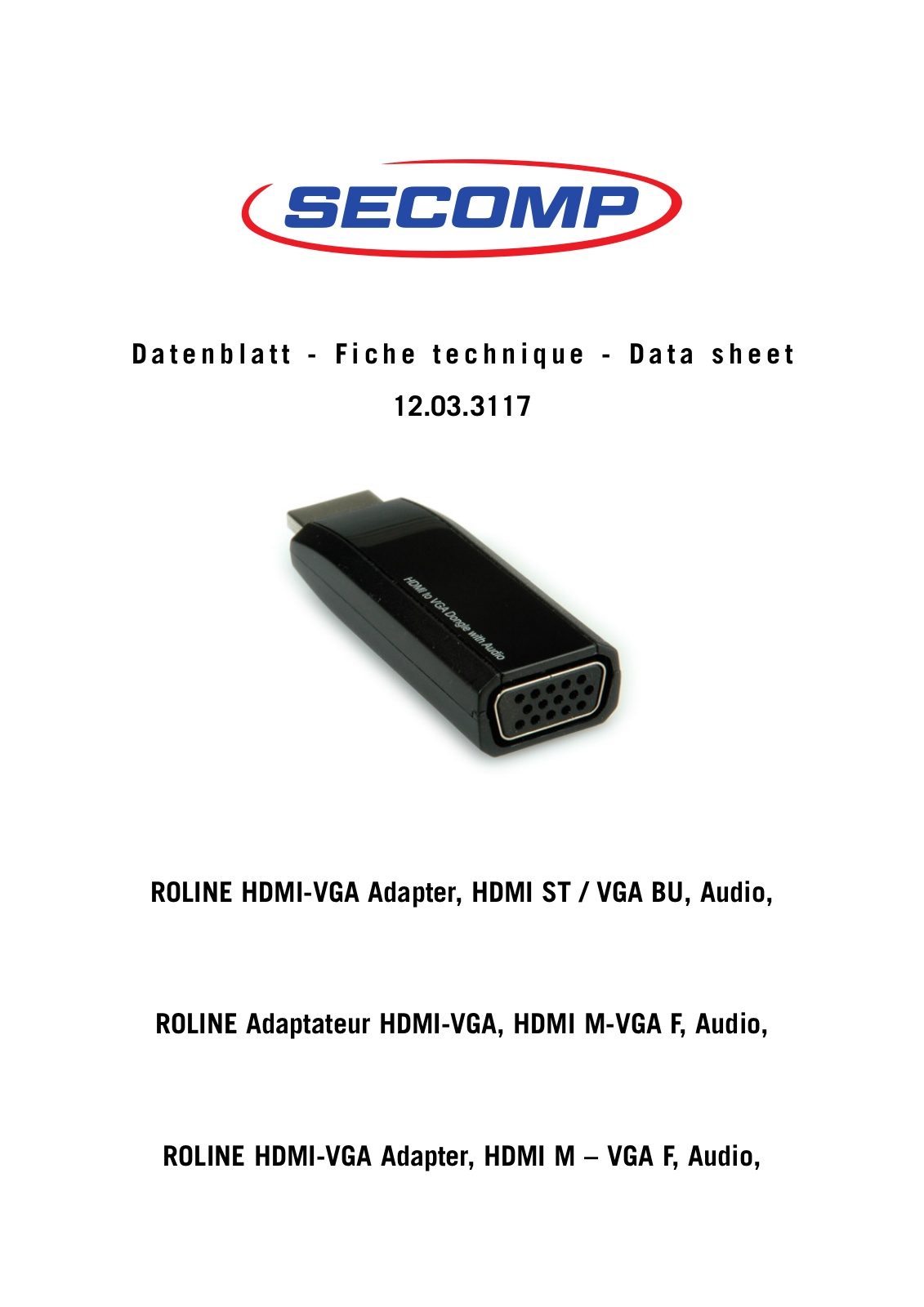 ROLINE 12033117 Datasheet - ManualMachine.com