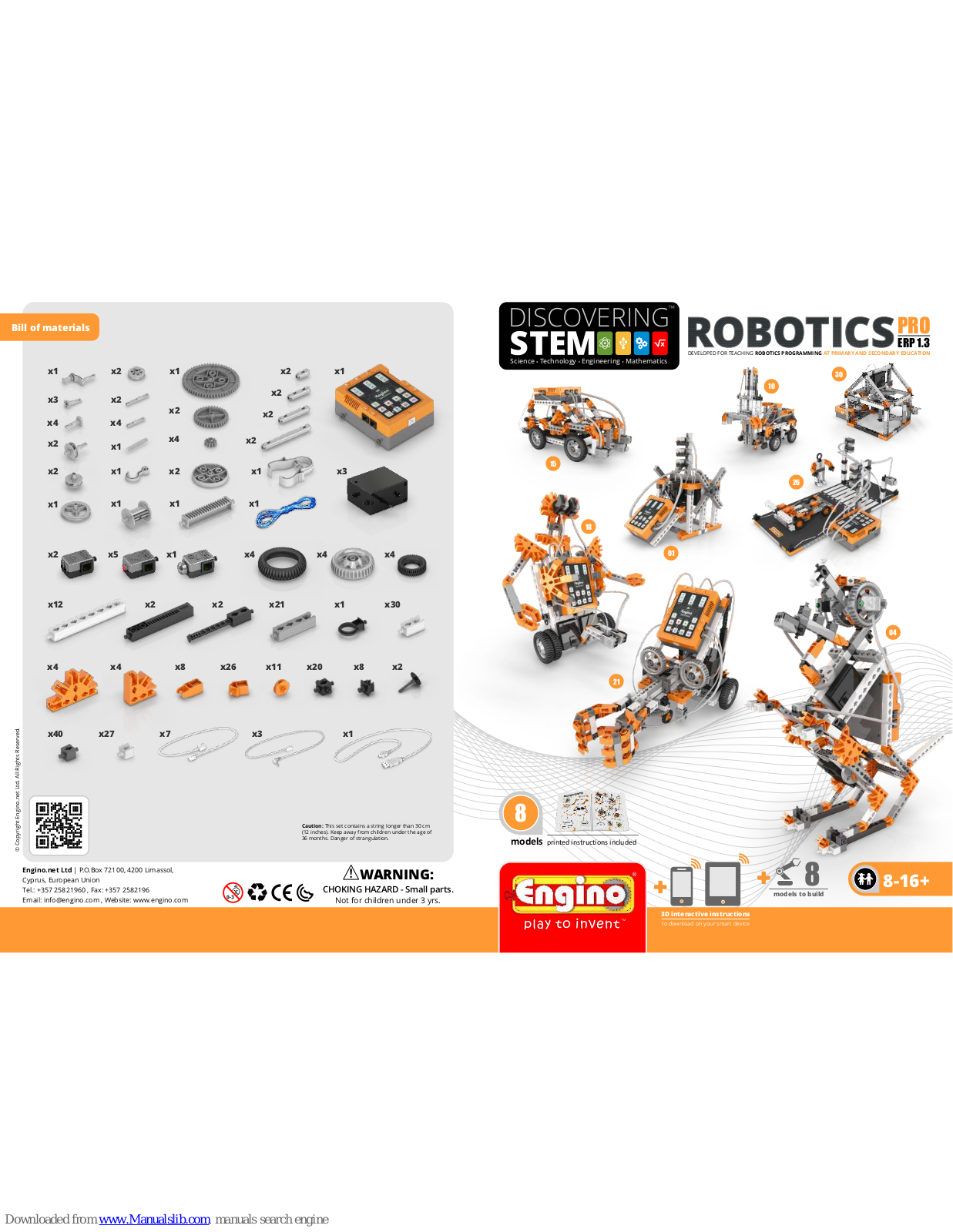 ENGINO DISCOVERING STEM ROBOTICS PRO ERP 1.3 User Manual