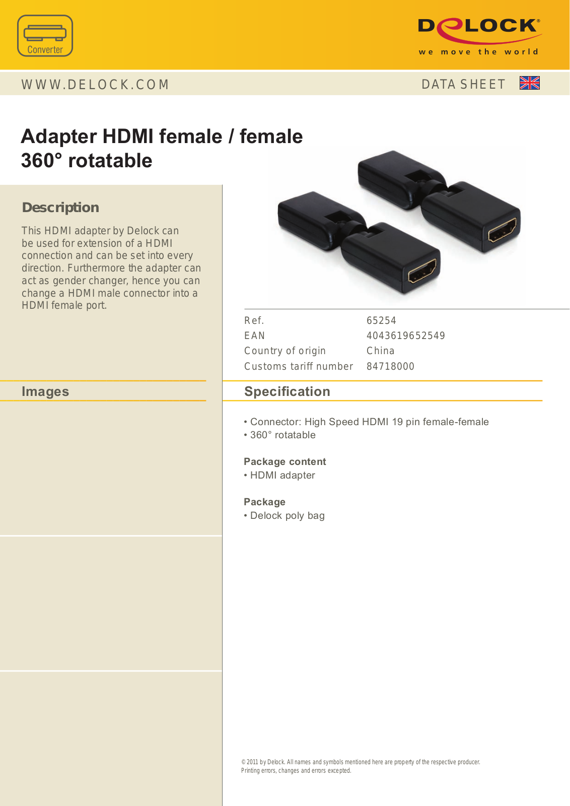 DeLOCK 65254 User Manual