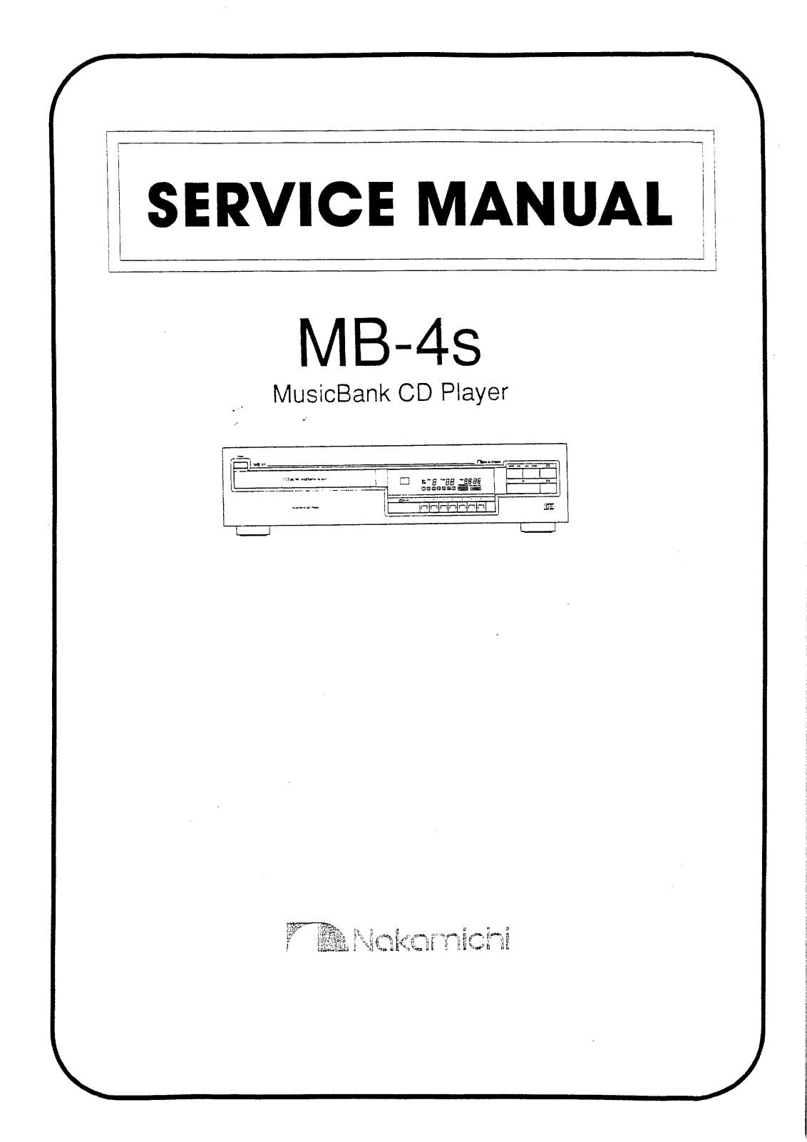 Nakamichi MB-4-S Service manual