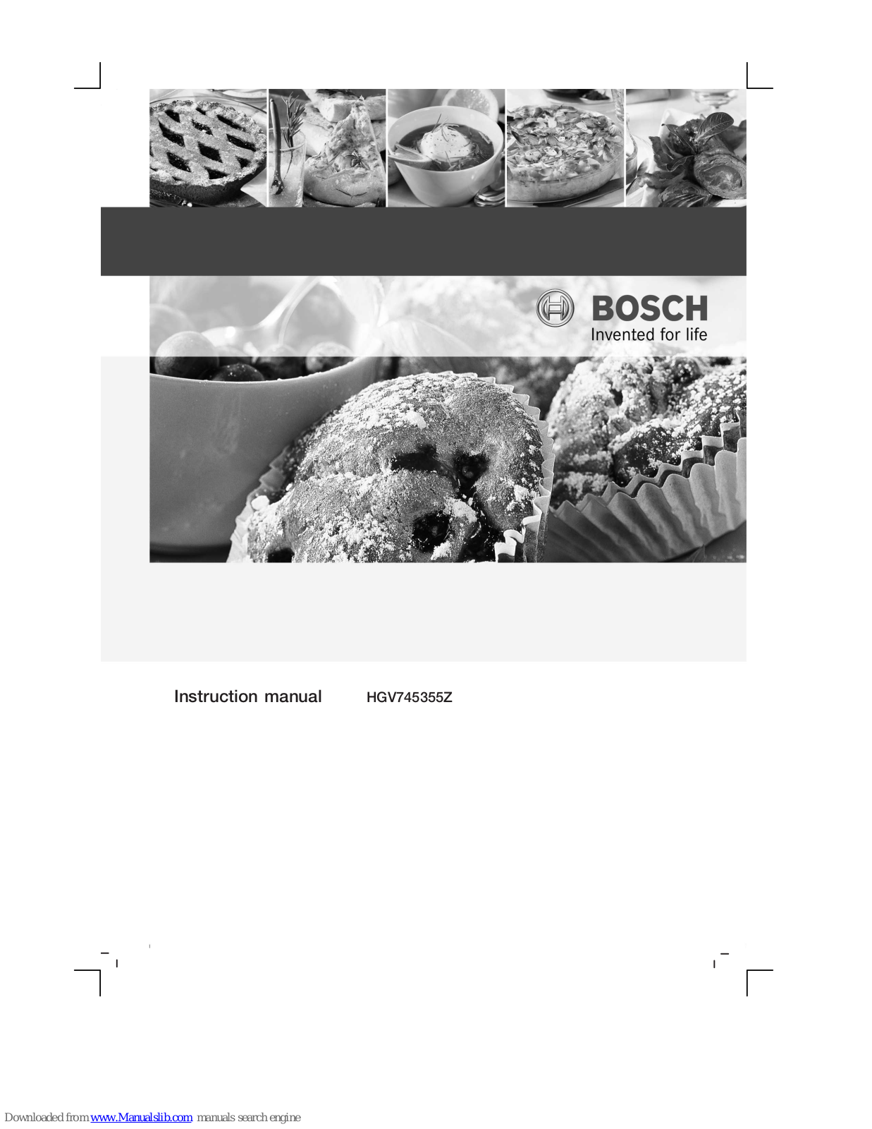 Bosch HGV745355Z Instruction Manual