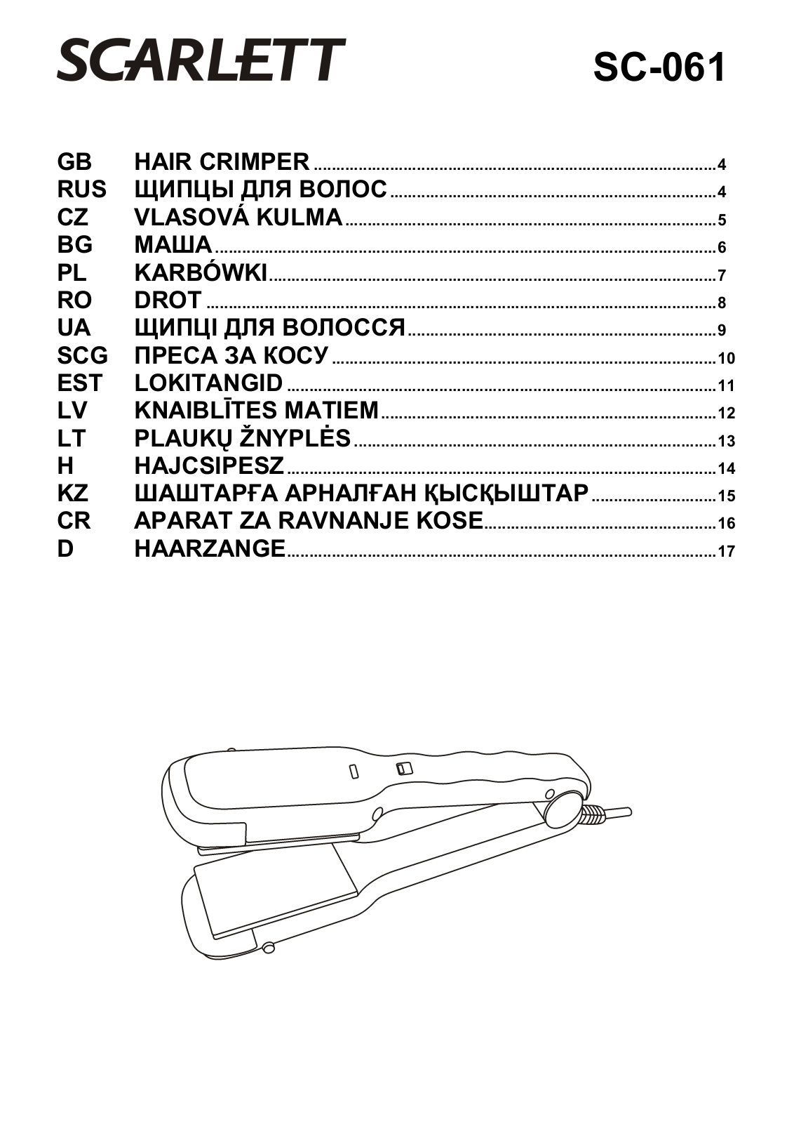 Scarlett SC-061 User manual