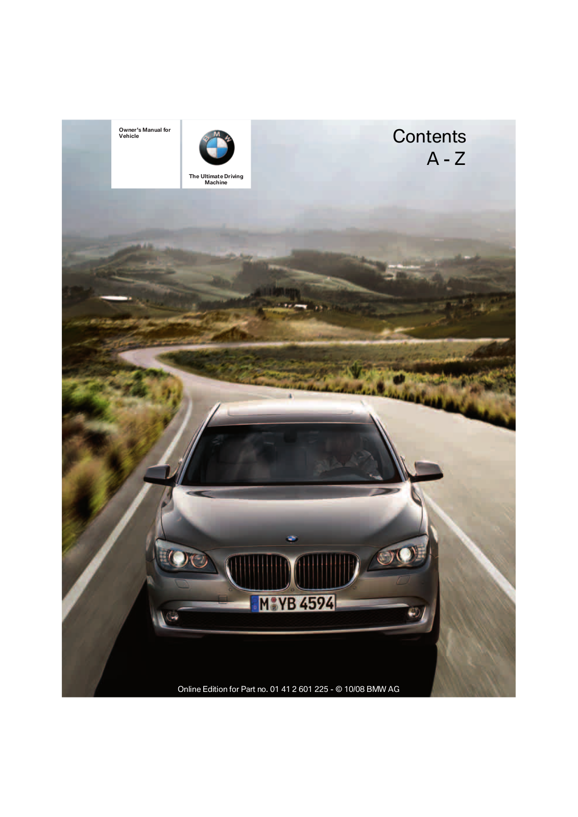 BMW 750li 2009 Owner's Manual