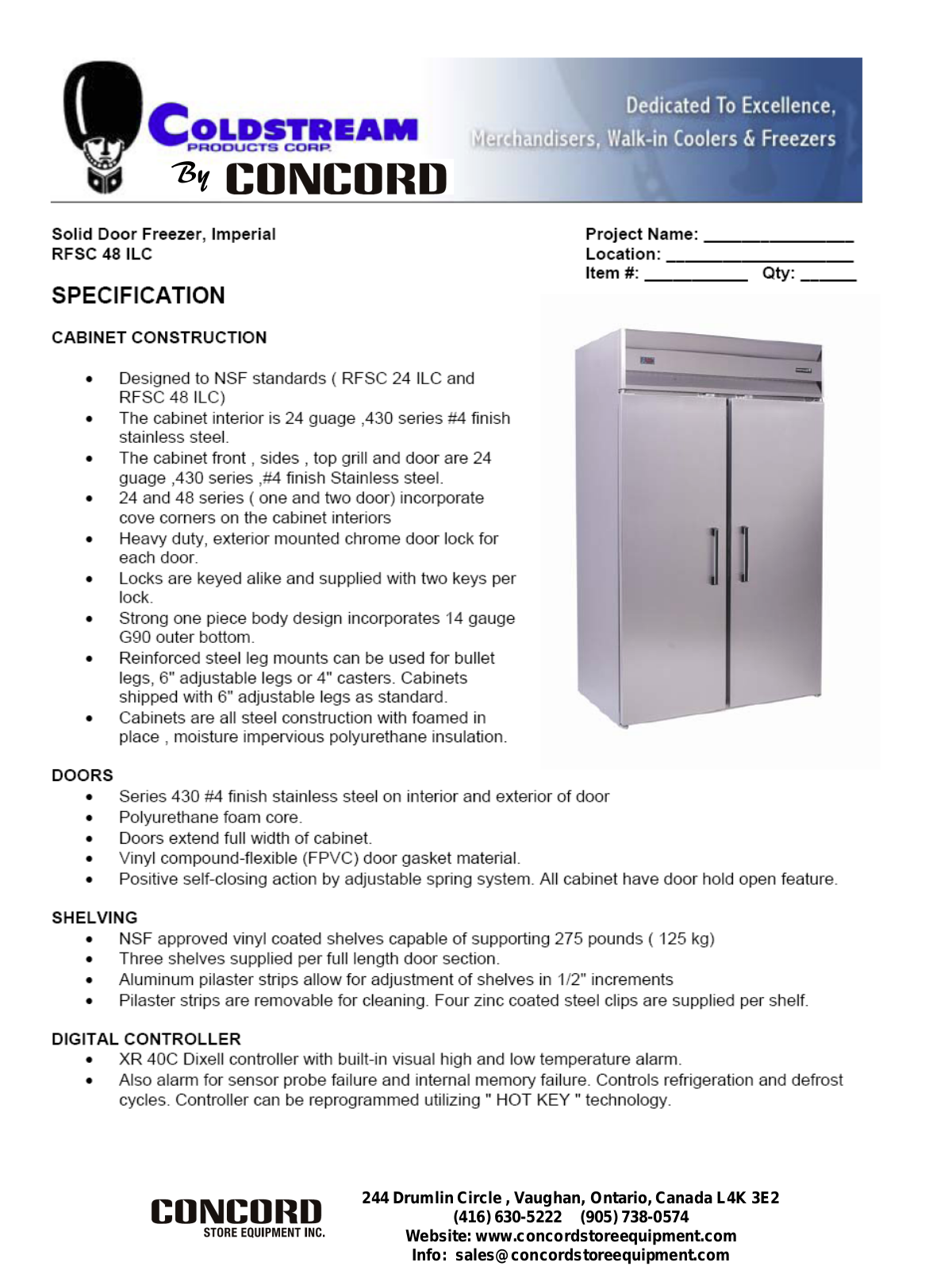 Universal Nolin RFSC 48 ILC User Manual