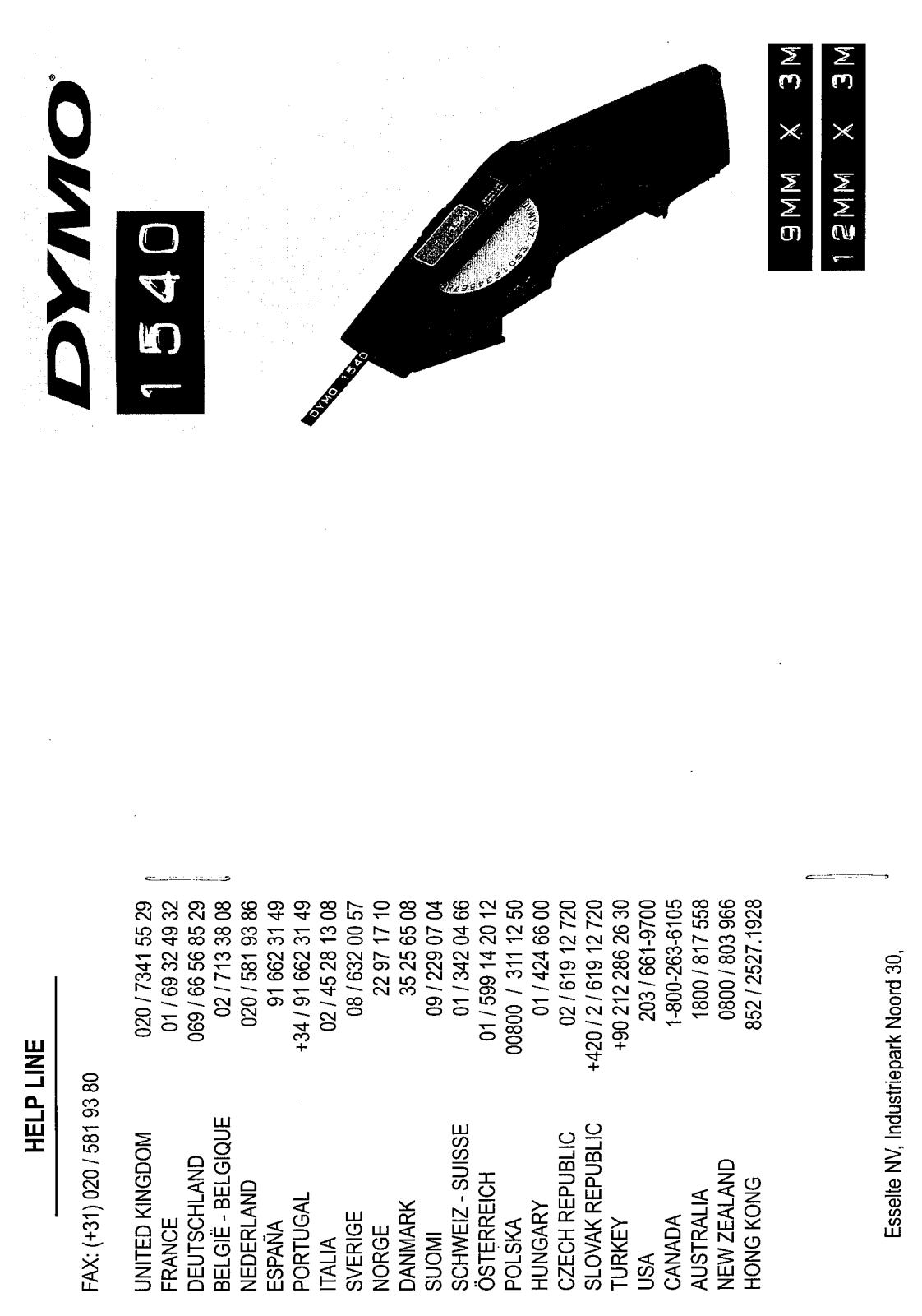 DYMO 1540 User Manual