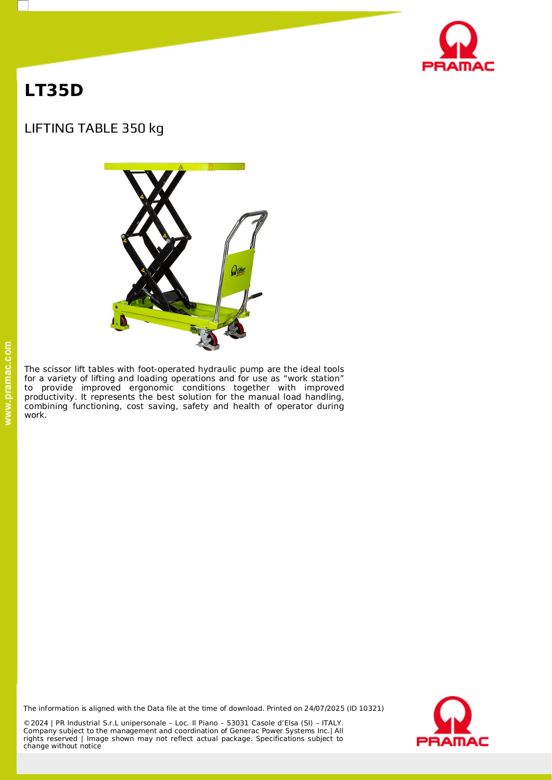 Pramac LT35D User guide - ManualMachine.com
