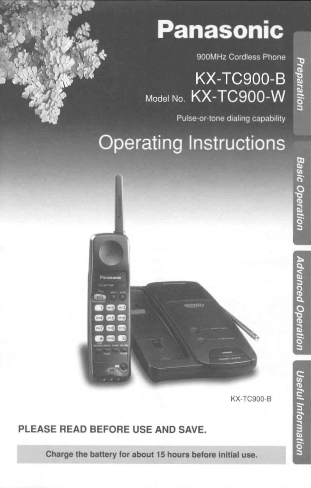 Panasonic KX-TC900B User Manual