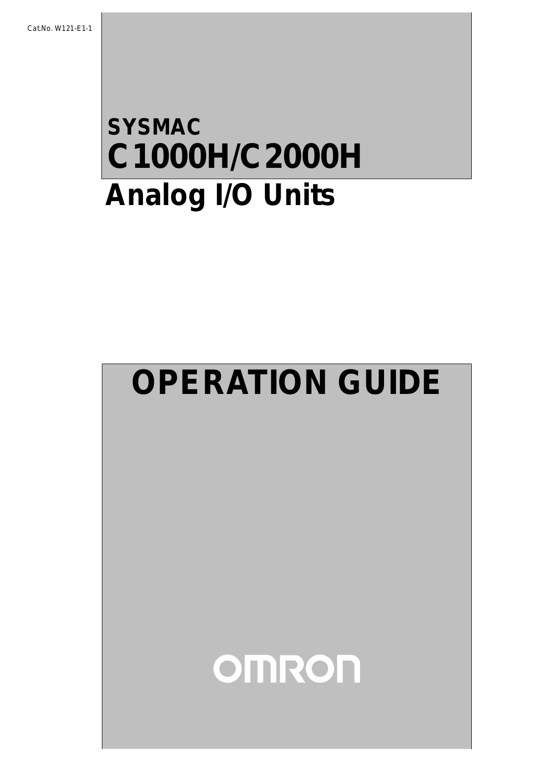 Omron SYSMAC C2000H, SYSMAC C1000H Operation Manual