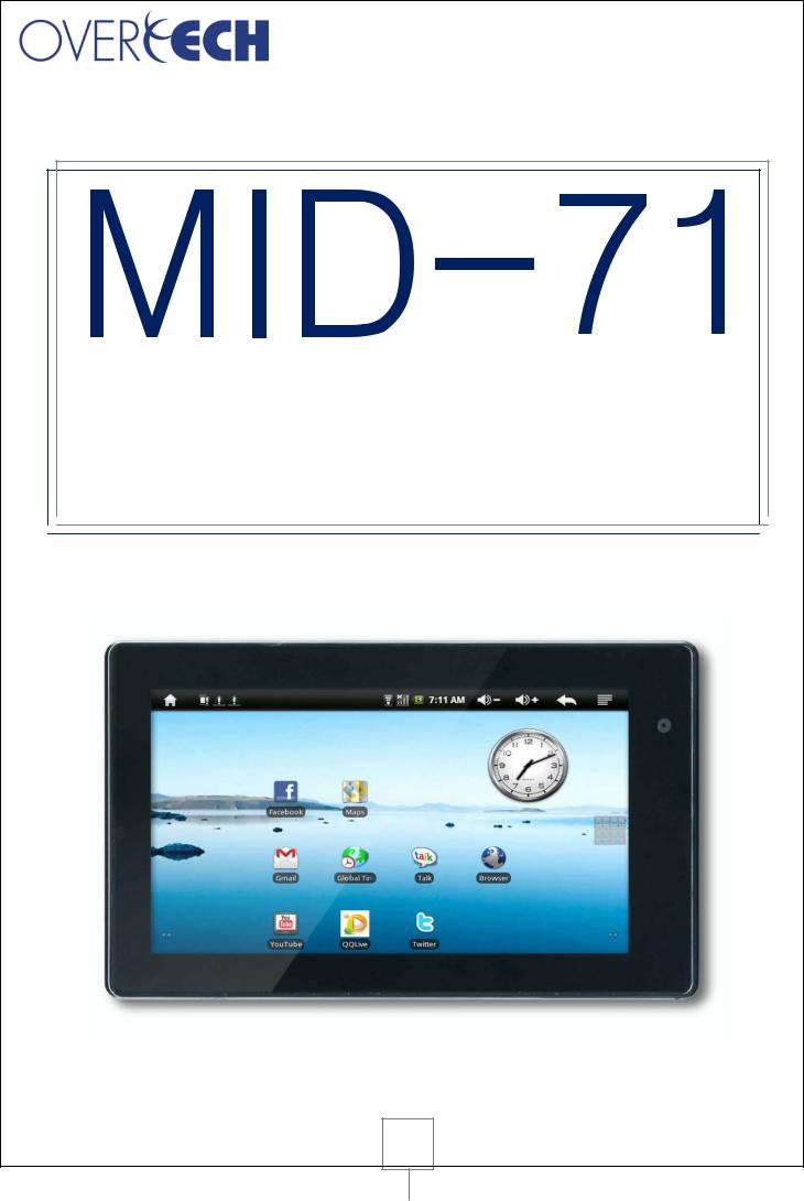Overtech MID-71 Manual de Usuario