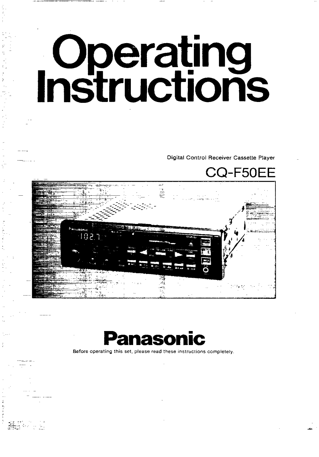 Panasonic CQ-F50E User Manual