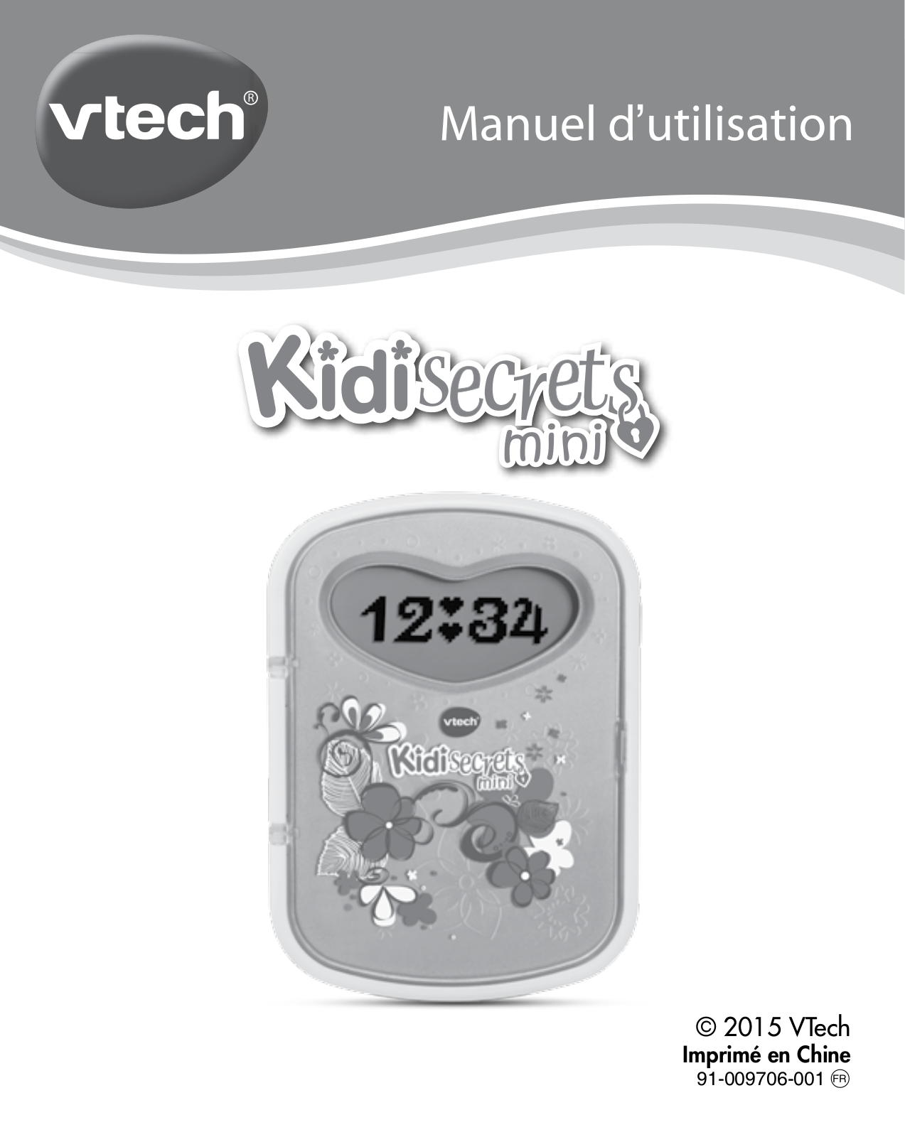 VTECH KidiSecrets Mini Manuel d'utilisation