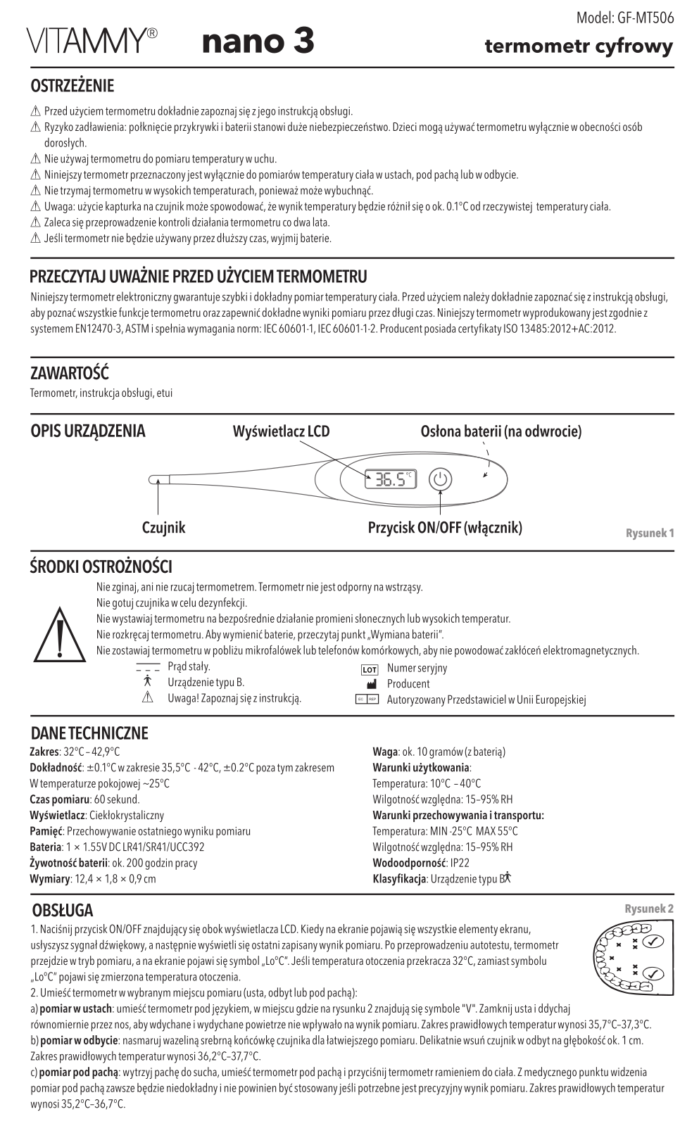 VITAMMY Nano 3, GF-MT506 User guide - ManualMachine.com