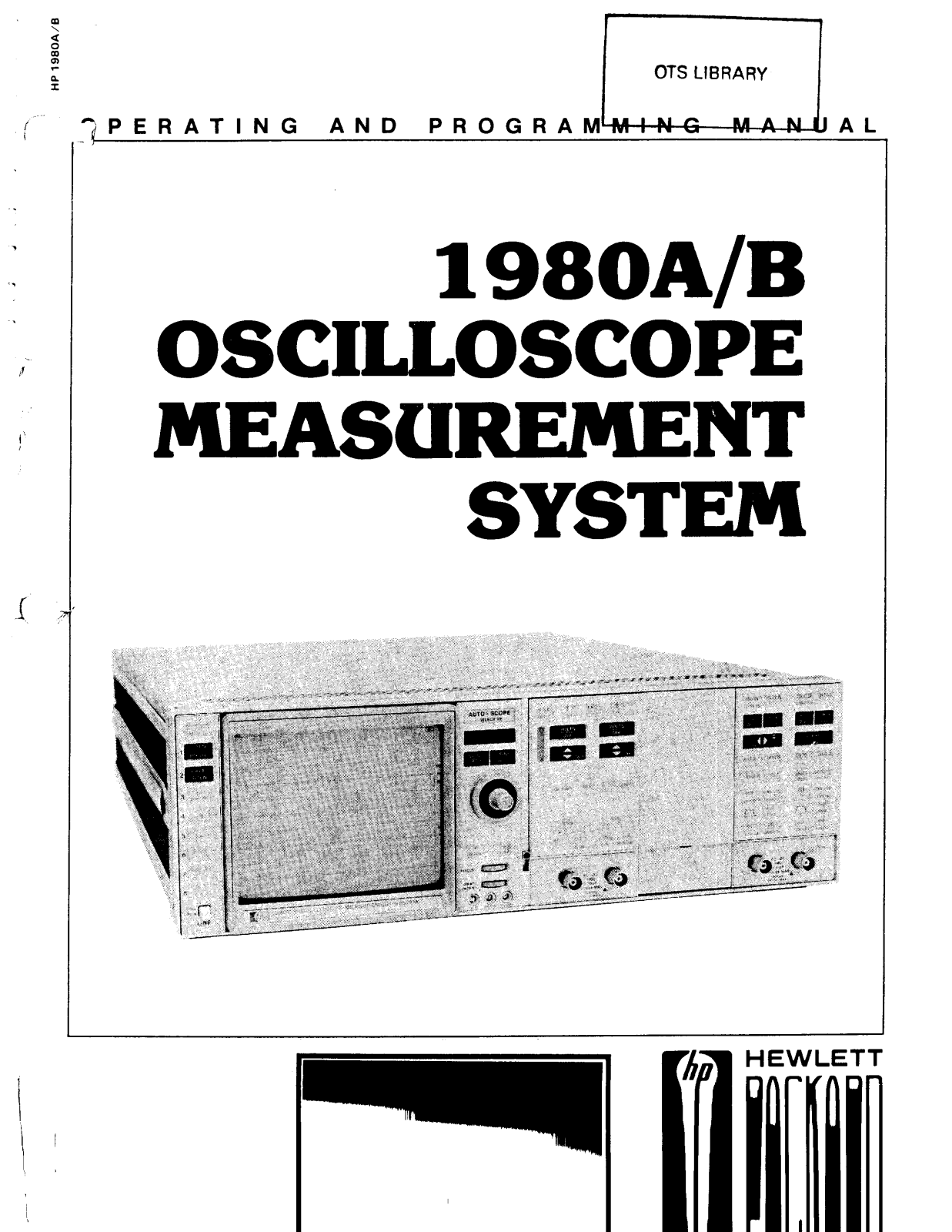 HP 1980A, 1980B User Manual