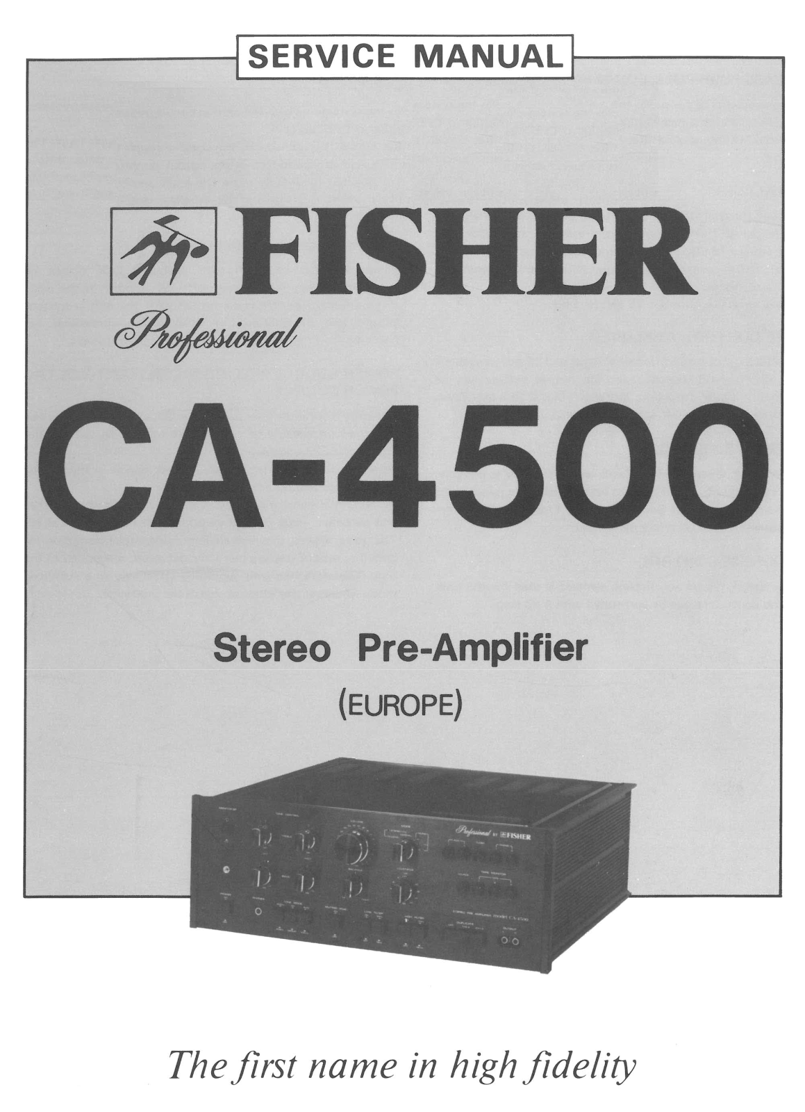 Fisher CA-4500 Service Manual