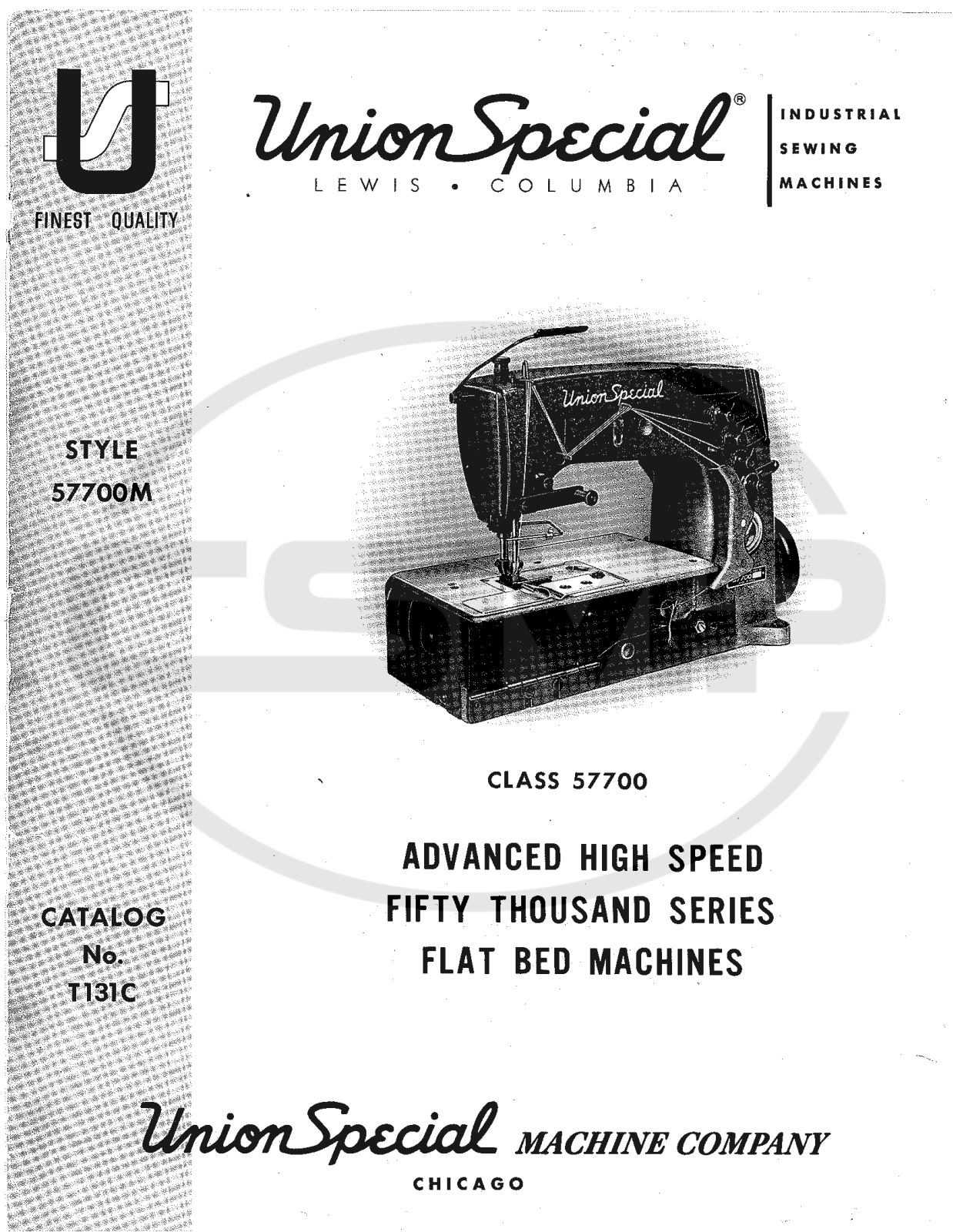 Union Special T131C Parts Book