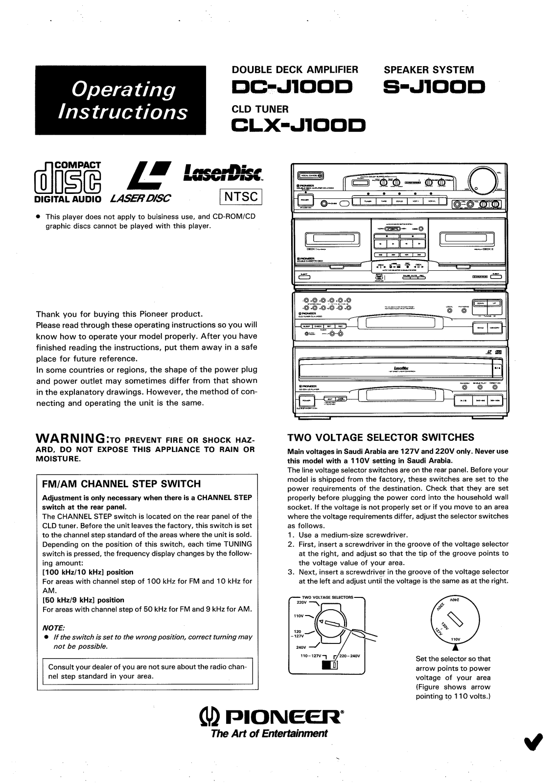 Pioneer CLX-J100D Manual