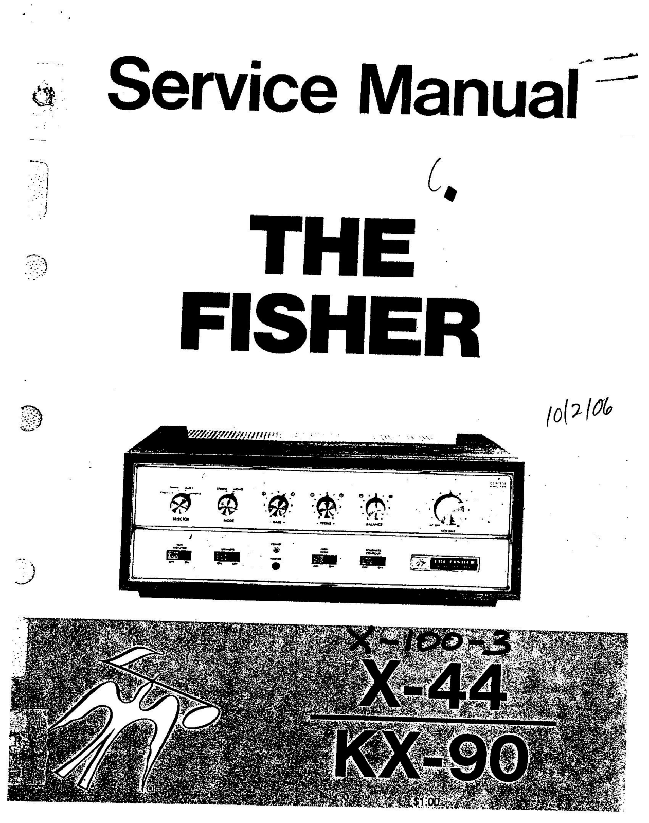 Fisher X-100-3 Owners Manual