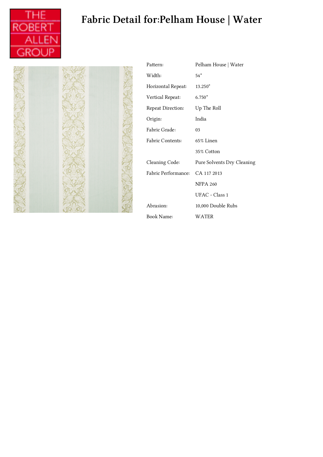 Robert Allen RALF1262 Specifications - ManualMachine.com