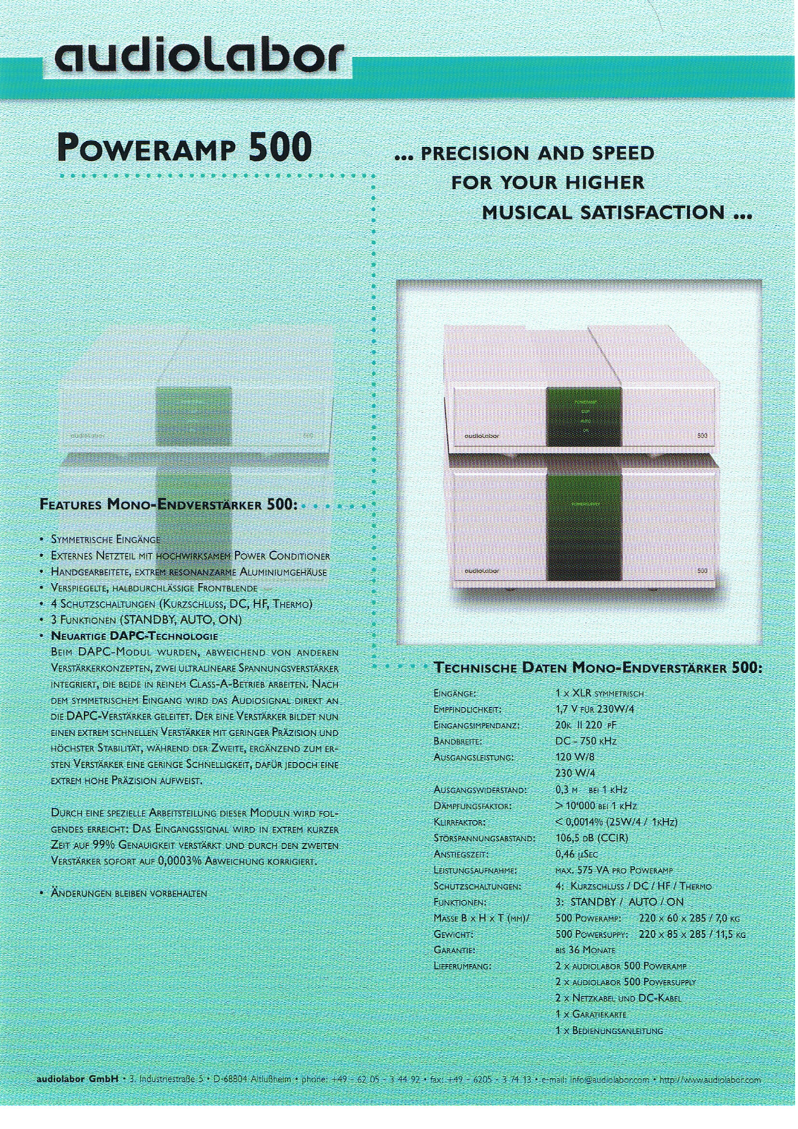 Audiolabor 520 Brochure