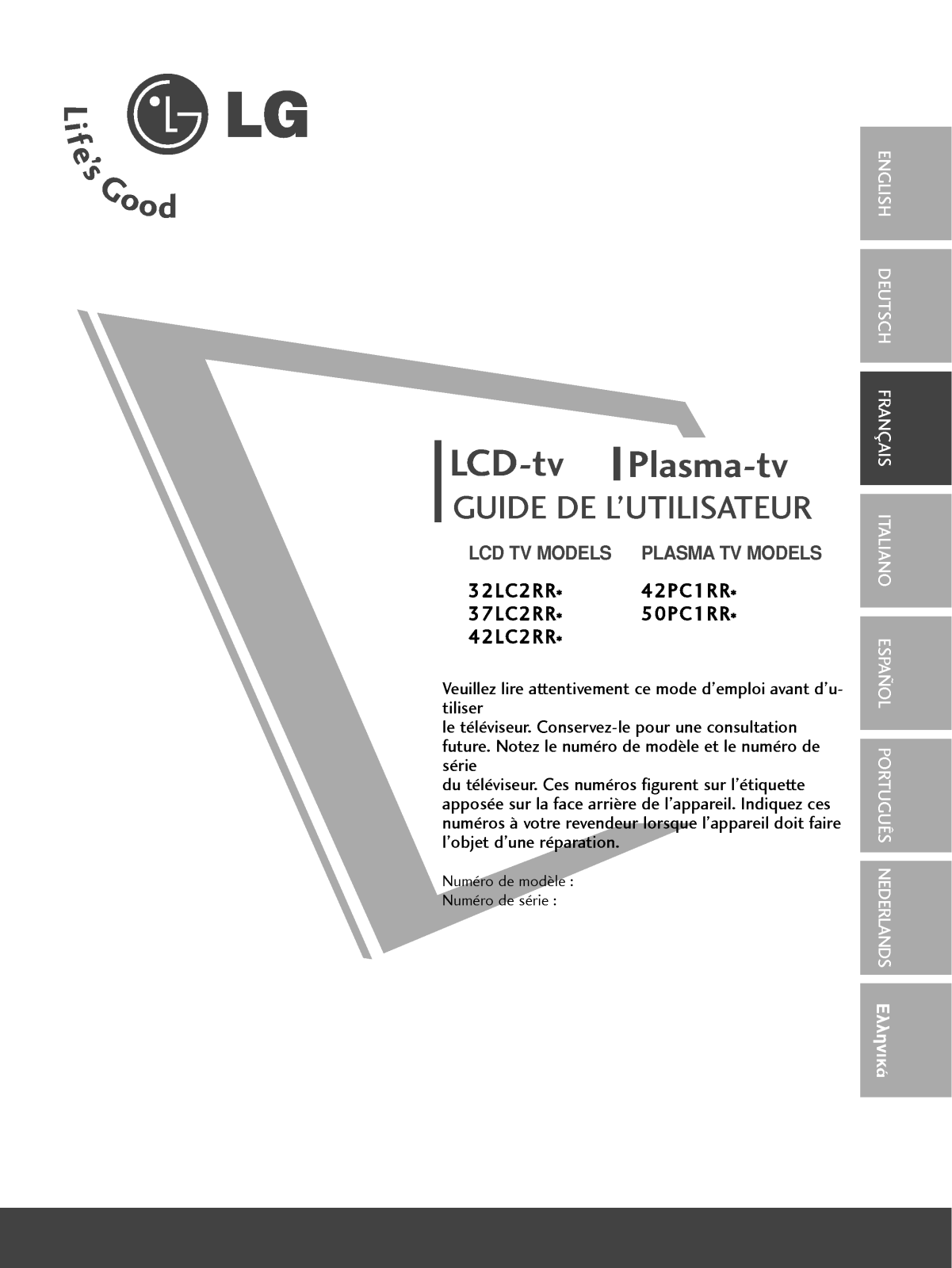 LG 32LC2RR User Manual