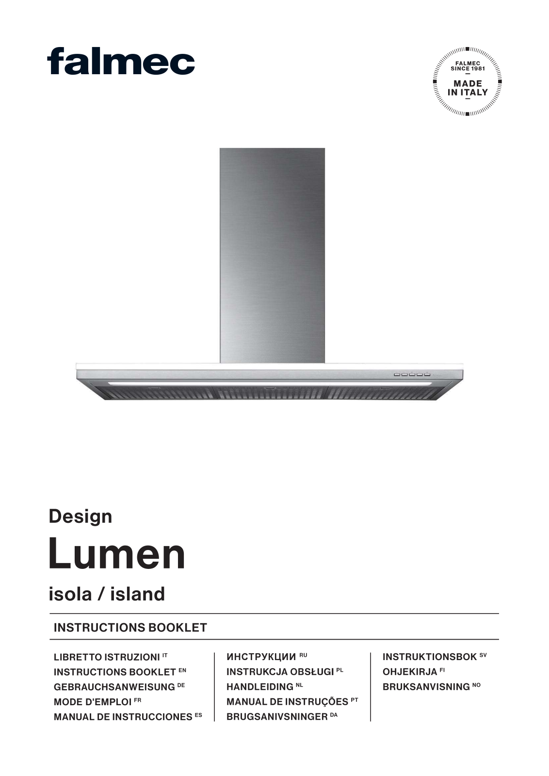 FALMEC Lumen Isola 90 User guide - ManualMachine.com