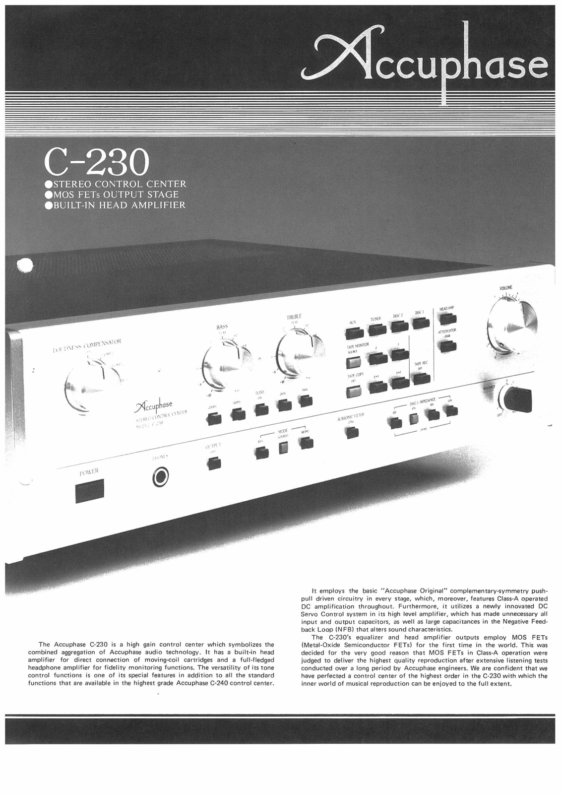 Accuphase C-230 Brochure